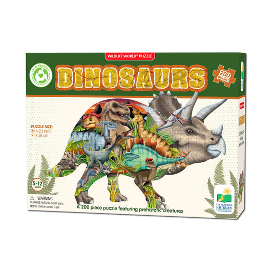 Wildlife-World-Puzzle-Dinosaurs-200-Pcs-Multi-color-One-Size