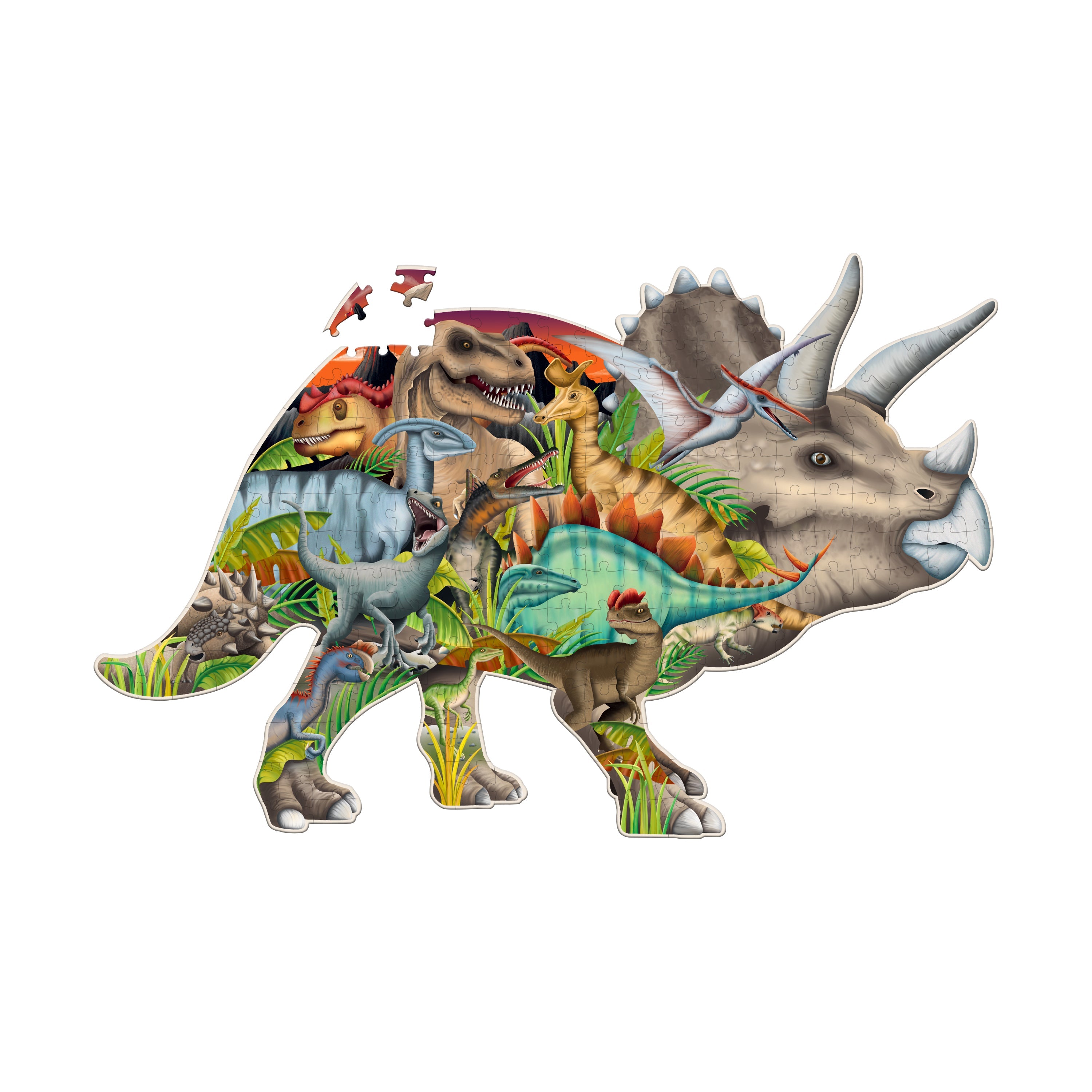  The Learning Journey Wildlife World Puzzle - Dinosaurs: 200 Pcs - Multi-color - Bonton