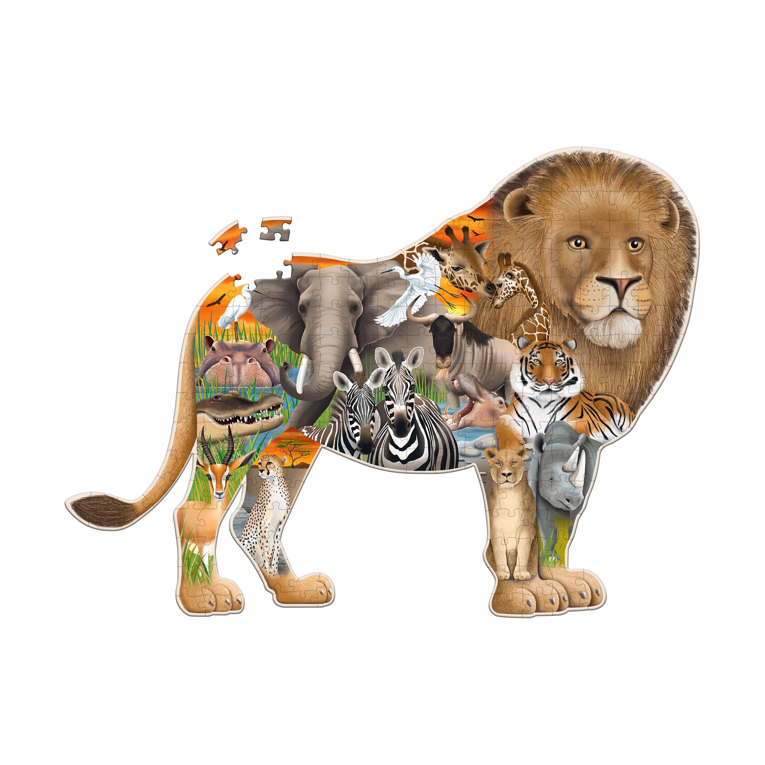  The Learning Journey Wildlife World Puzzle - Safari: 200 Pcs - Multi-color - Bonton