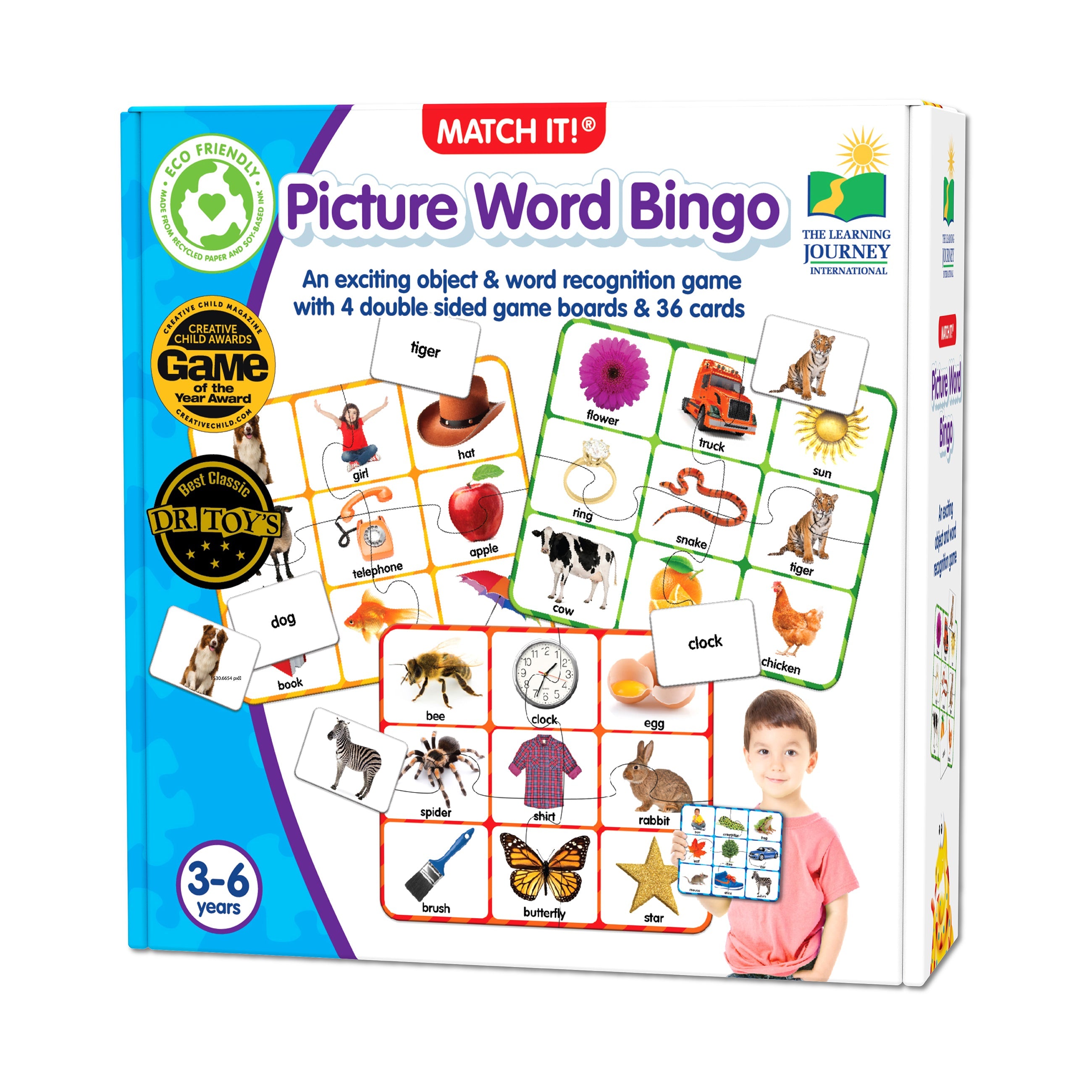  The Learning Journey Match It! - Picture Word Bingo - Multi-color - Bonton