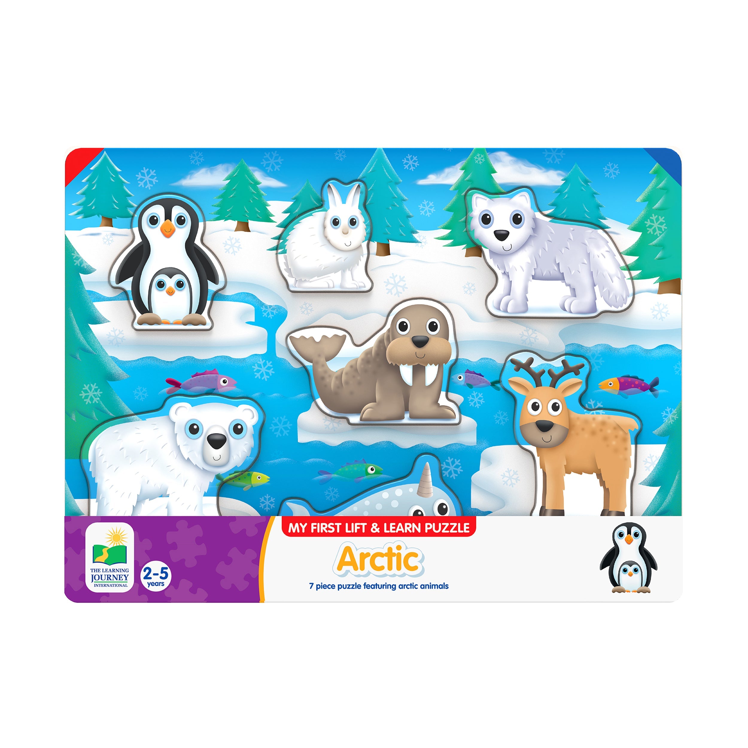  The Learning Journey My First Lift & Learn Puzzle - Artic: 7 Pcs - Multi-color - Bonton