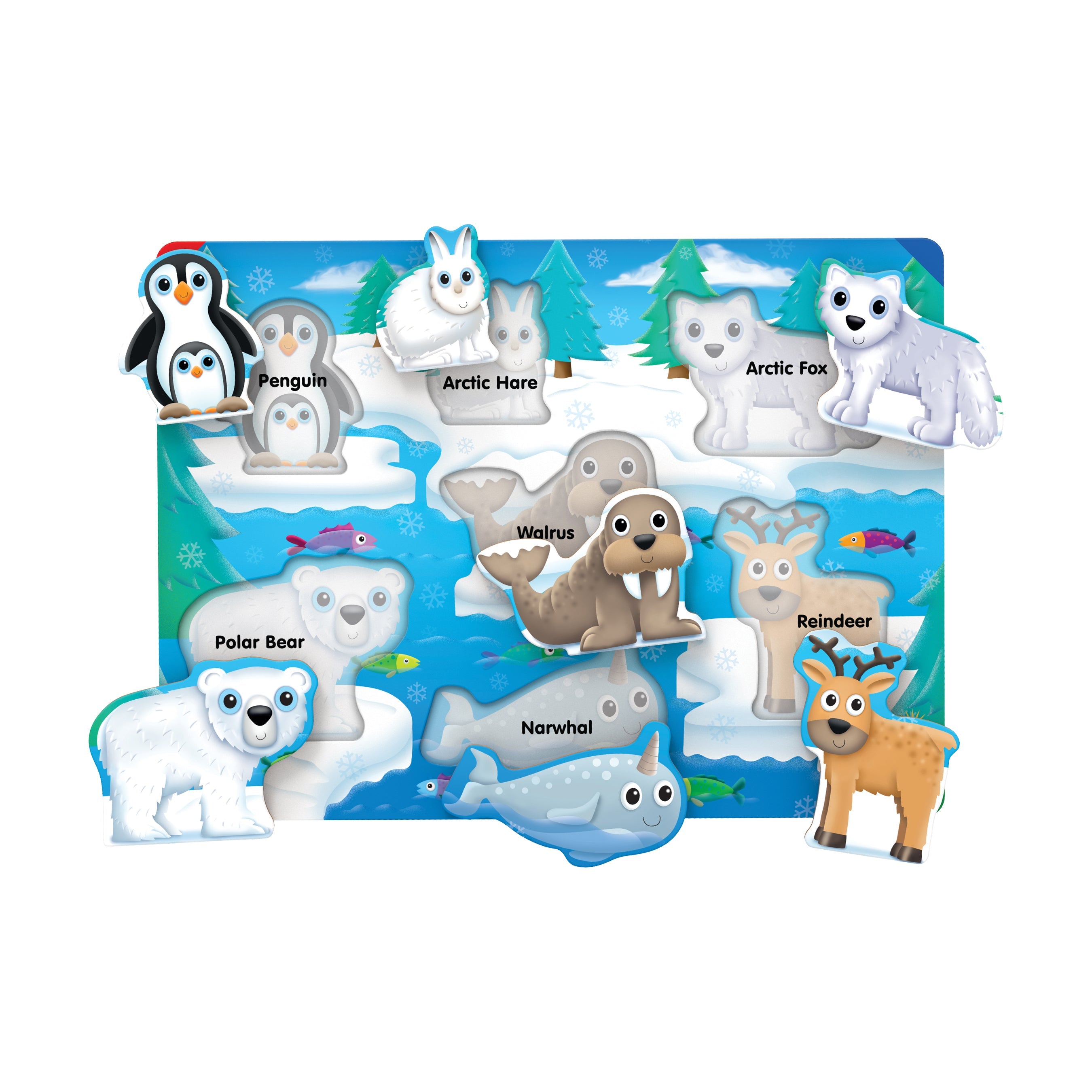  The Learning Journey My First Lift & Learn Puzzle - Artic: 7 Pcs - Multi-color - Bonton