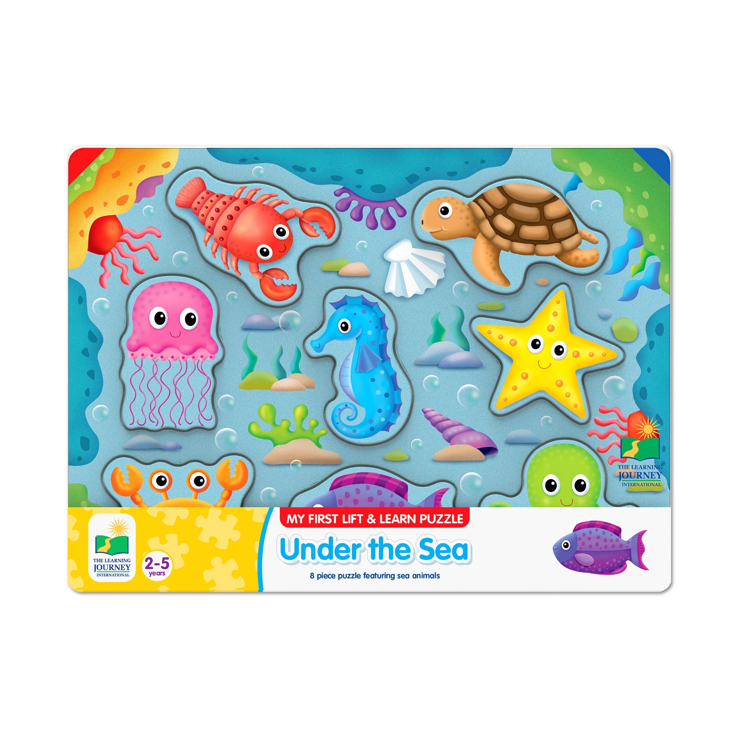  The Learning Journey My First Lift & Learn Puzzle - Under the Sea: 8 Pcs - Multi-color - Bonton