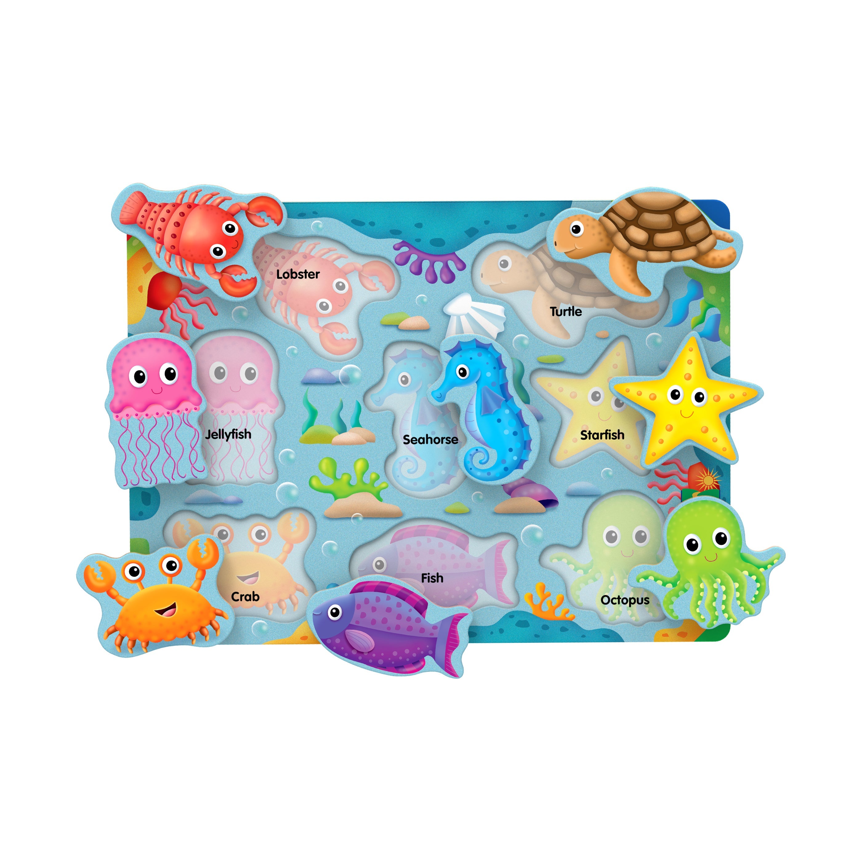  The Learning Journey My First Lift & Learn Puzzle - Under the Sea: 8 Pcs - Multi-color - Bonton