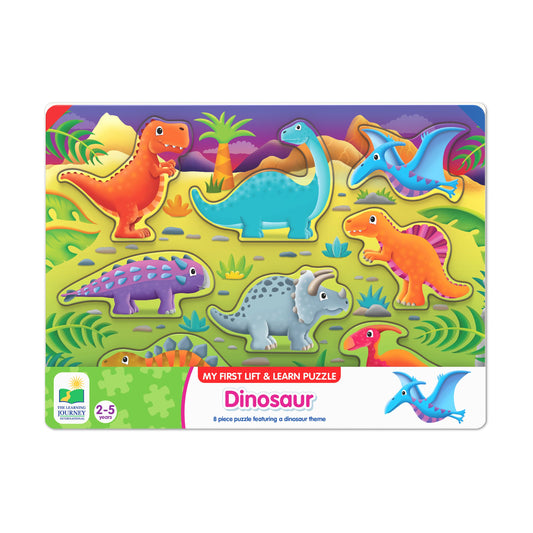 My-First-Lift-and-Learn-Puzzle-Dinosaur-8-Pcs-Multi-color-One-Size