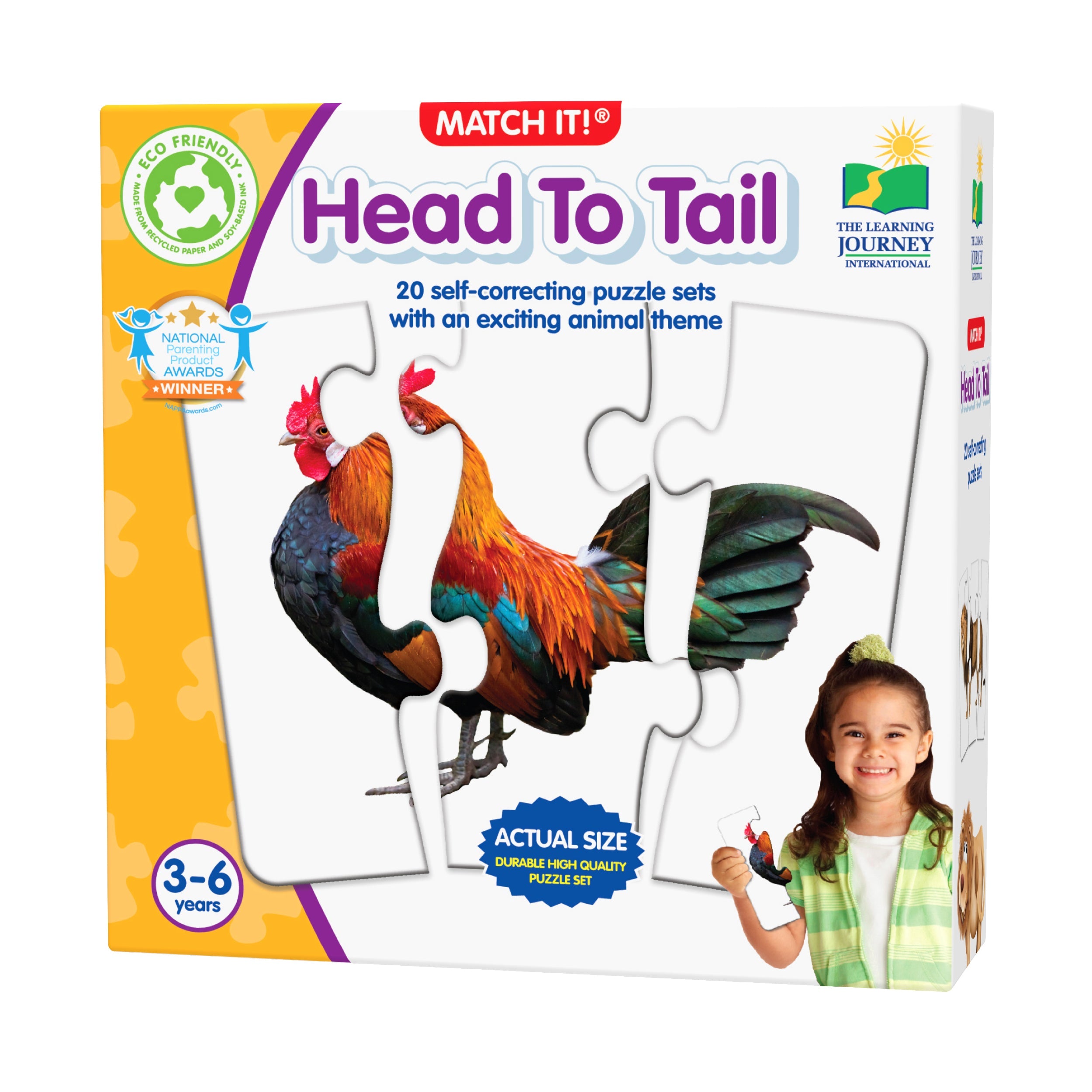  The Learning Journey Match It! - Head to Tail - Multi-color - Bonton