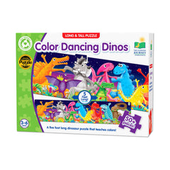 Long-and-Tall-Puzzle-Color-Dancing-Dinos-50plus-Pcs-Multi-color-One-Size