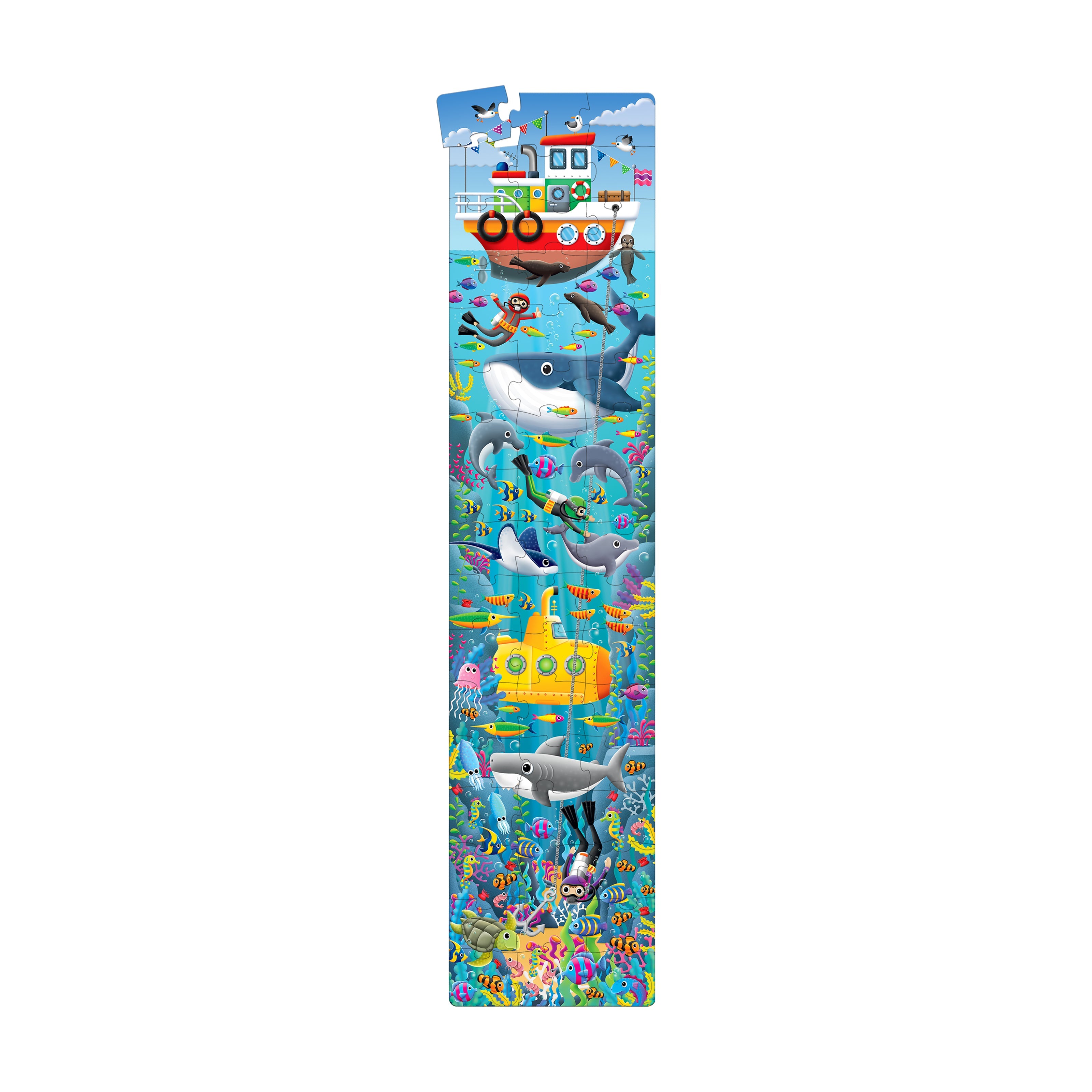  The Learning Journey Long & Tall Puzzle - Under The Sea: 50+ Pcs - Multi-color - Bonton