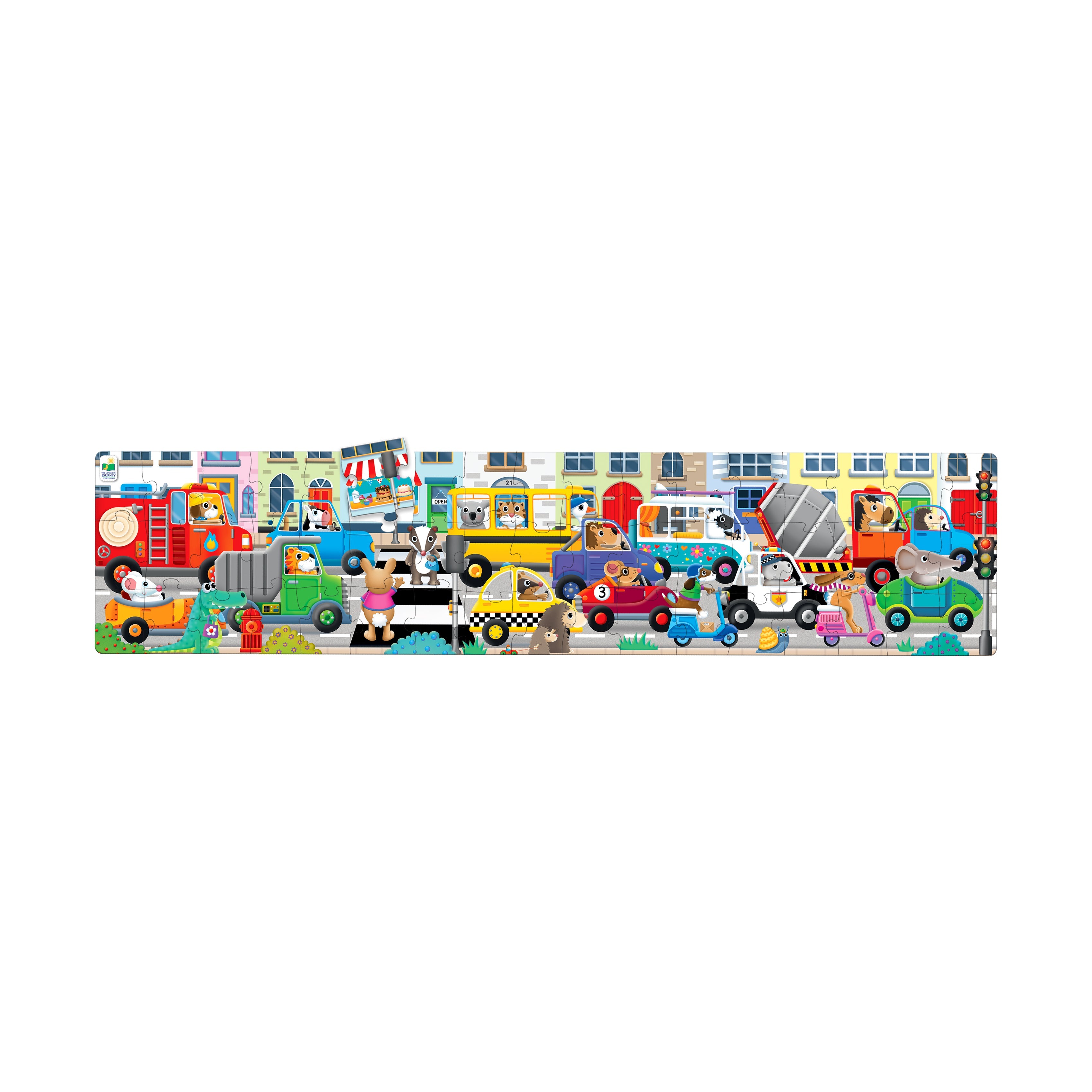  The Learning Journey Long & Tall Puzzle - Traffic Jam: 50+ Pcs - Multi-color - Bonton