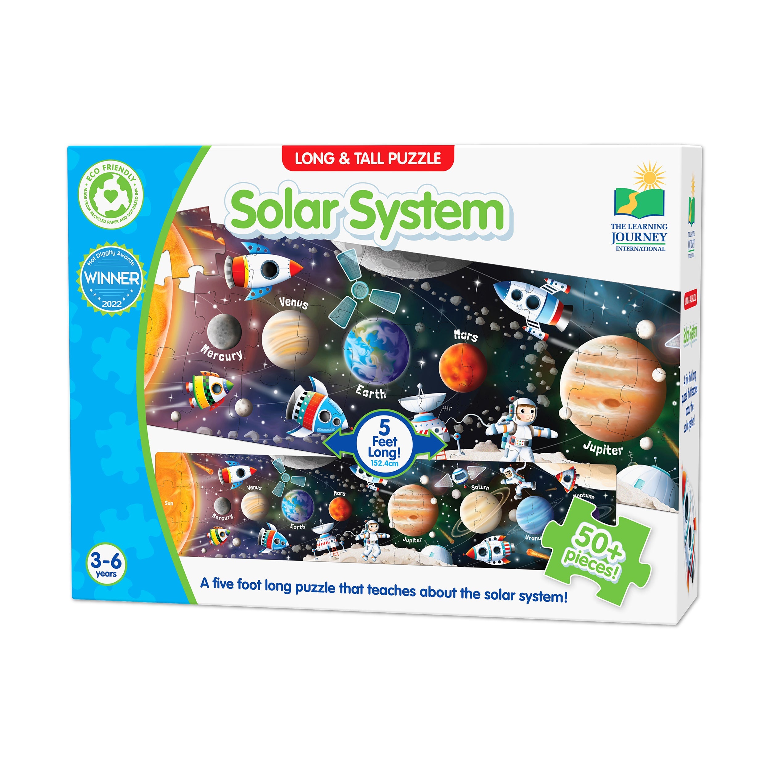  The Learning Journey Long & Tall Puzzle - Solar System: 50+ Pcs - Multi-color - Bonton