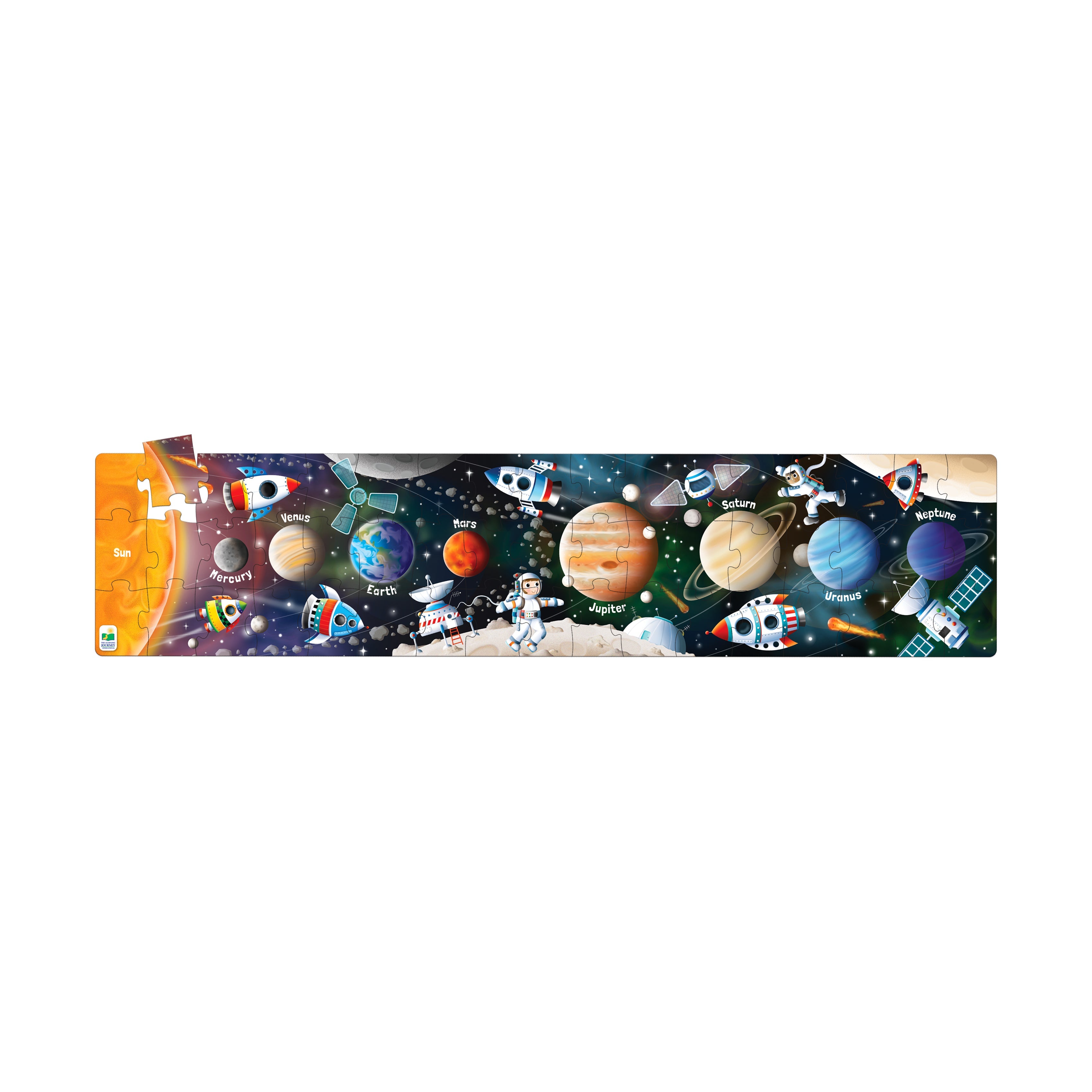  The Learning Journey Long & Tall Puzzle - Solar System: 50+ Pcs - Multi-color - Bonton