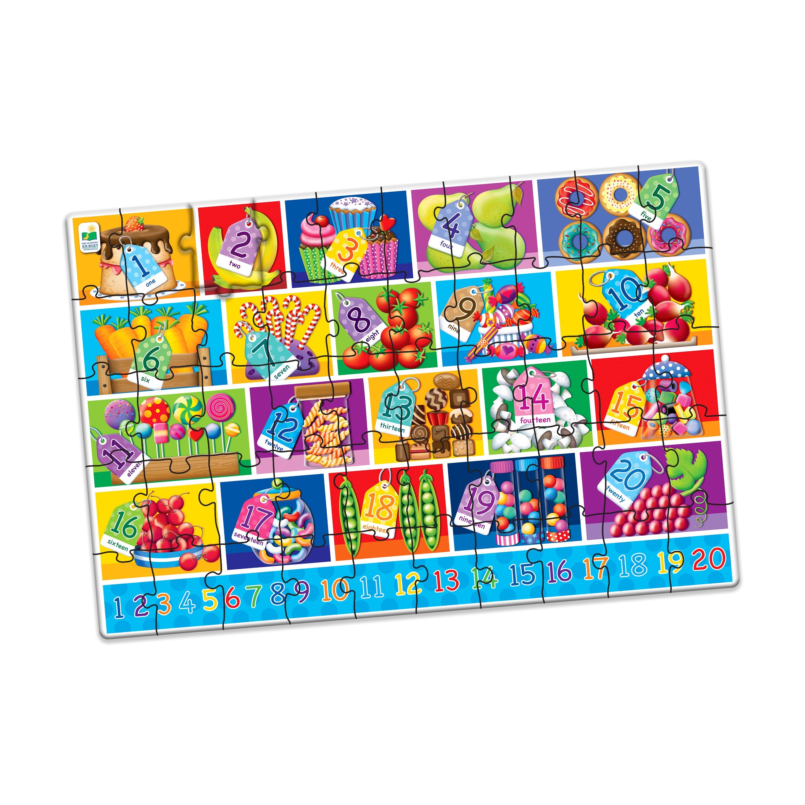  The Learning Journey Jumbo Floor Puzzle - Numbers: 50 Pcs - Multi-color - Bonton