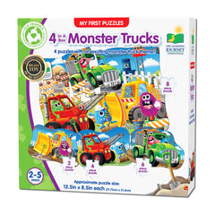 My-First-Puzzles-4-In-A-Box-Monster-Trucks-20-Pcs-Multi-color-One-Size