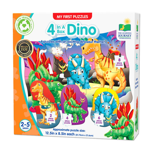 My-First-Puzzles-4-In-A-Box-Dino-20-Pcs-Multi-color-One-Size