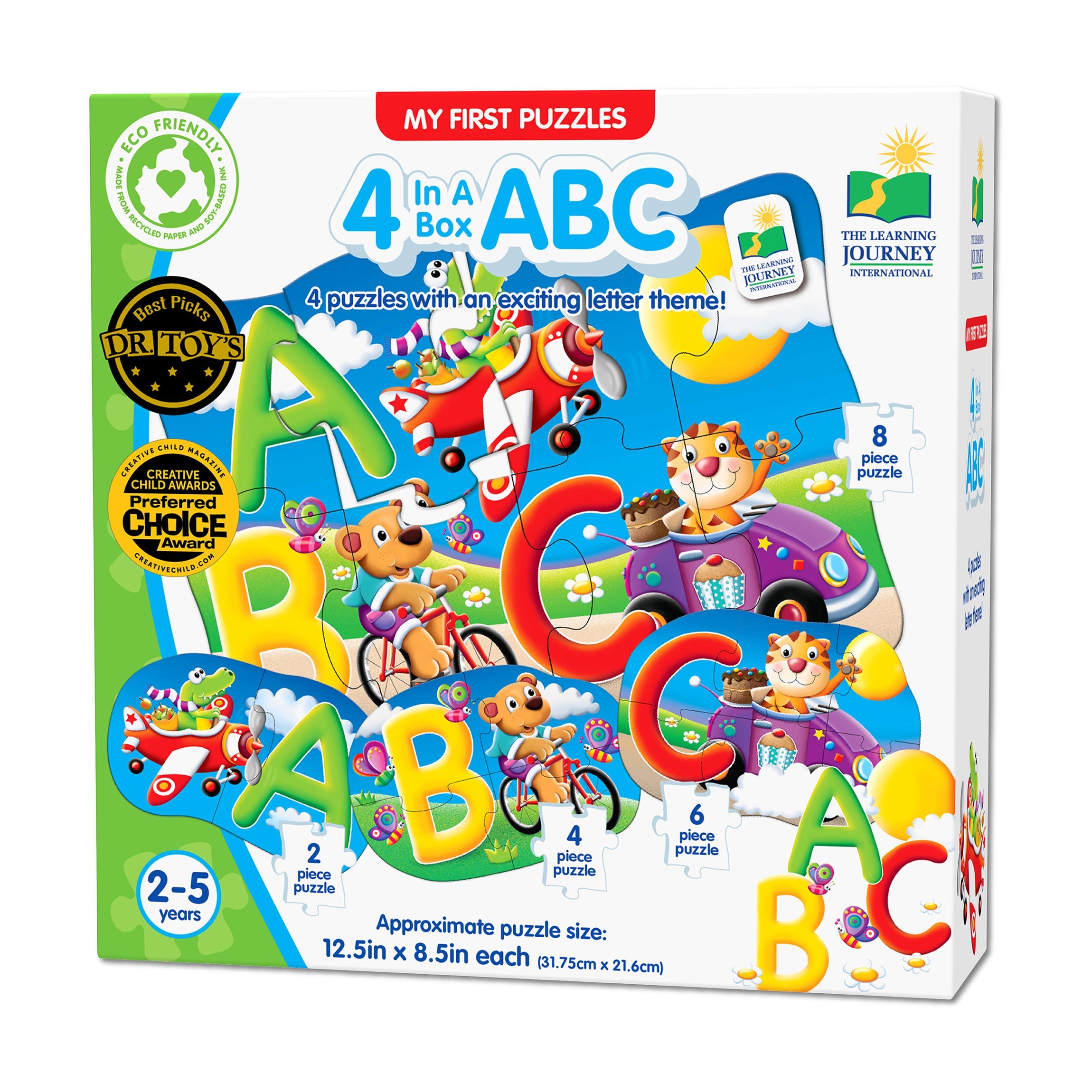  The Learning Journey My First Puzzles - 4 In A Box - ABC: 20 Pcs - Multi-color - Bonton