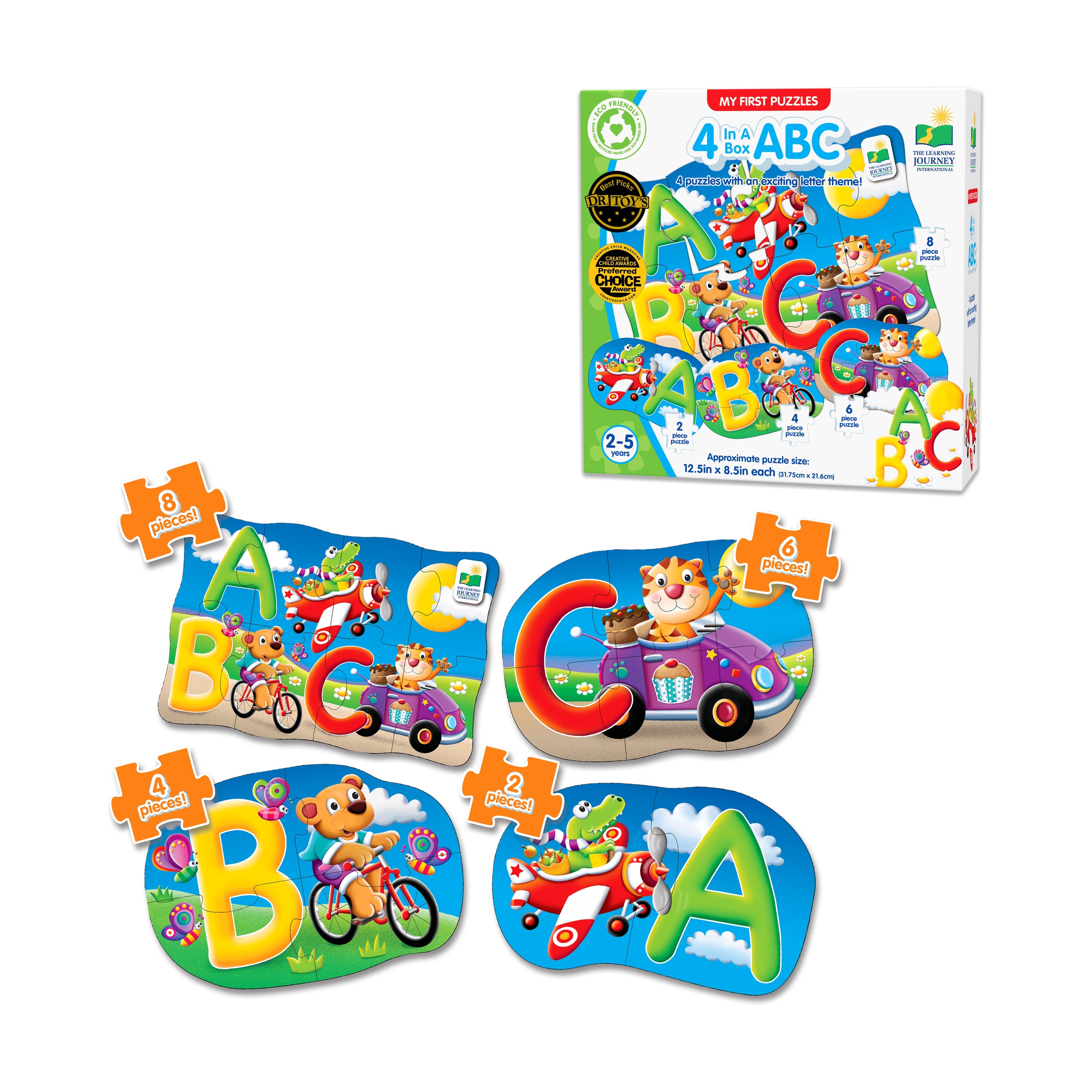  The Learning Journey My First Puzzles - 4 In A Box - ABC: 20 Pcs - Multi-color - Bonton