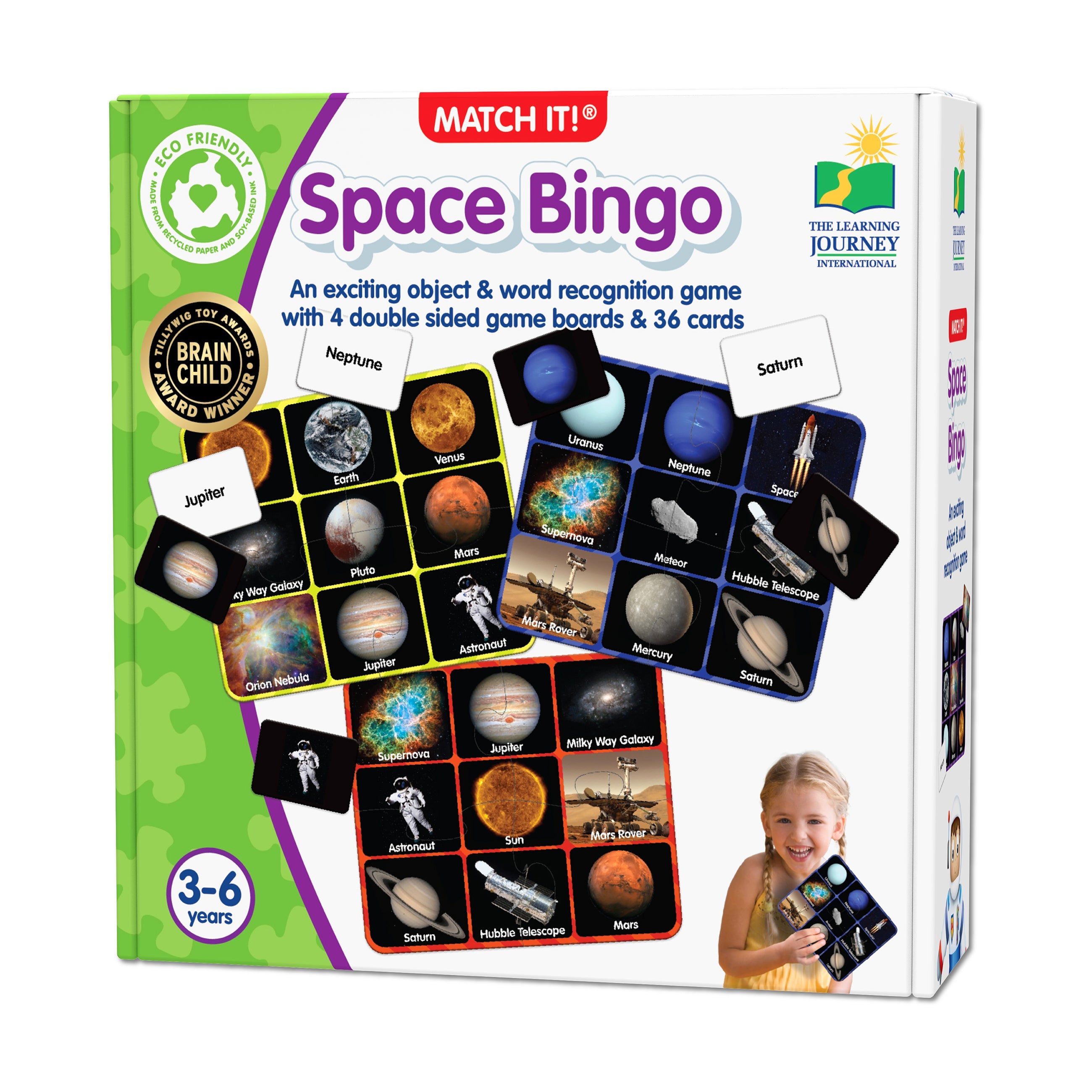  The Learning Journey Match It! - Space Bingo - Multi-color - Bonton