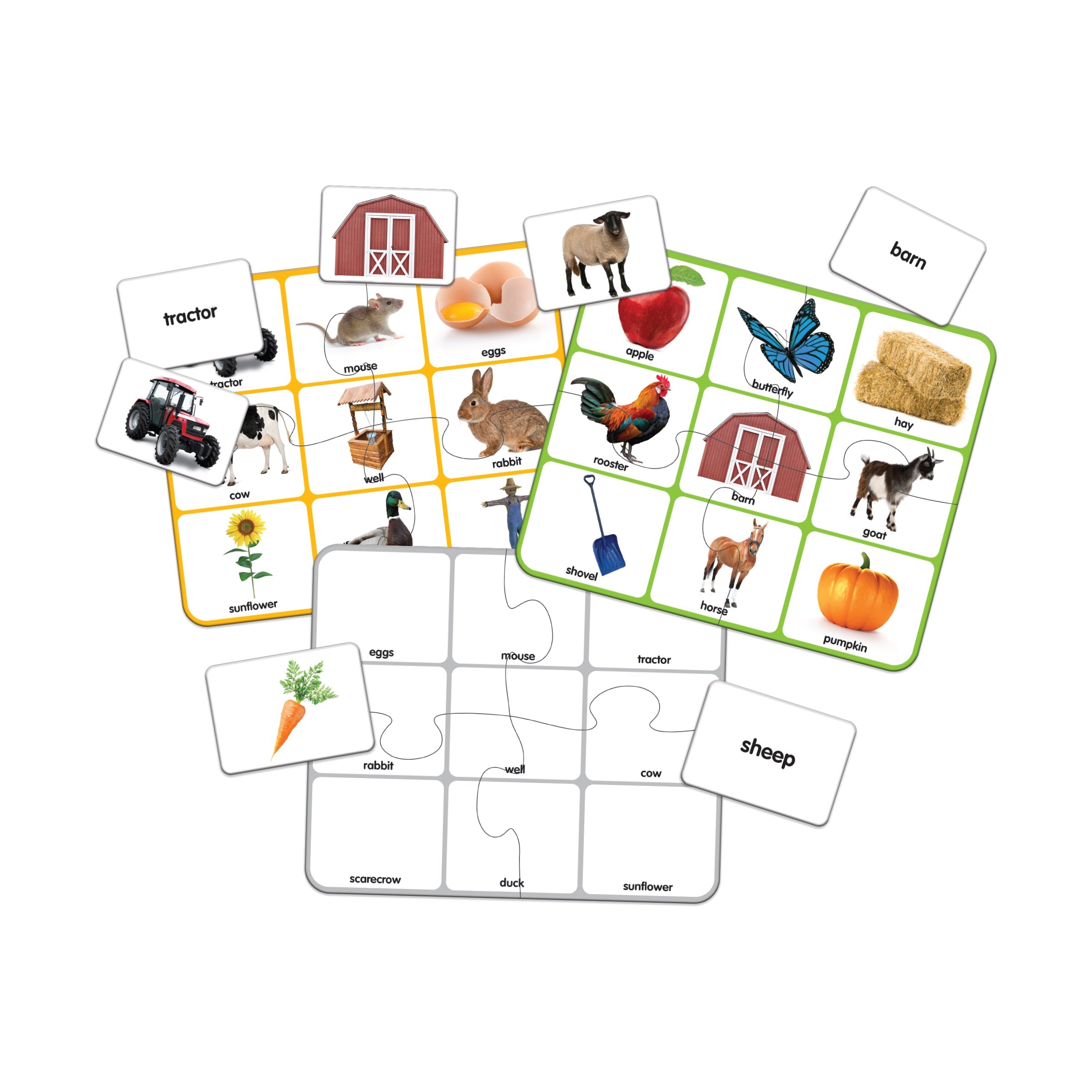  The Learning Journey Match It! - Farm Bingo - Multi-color - Bonton