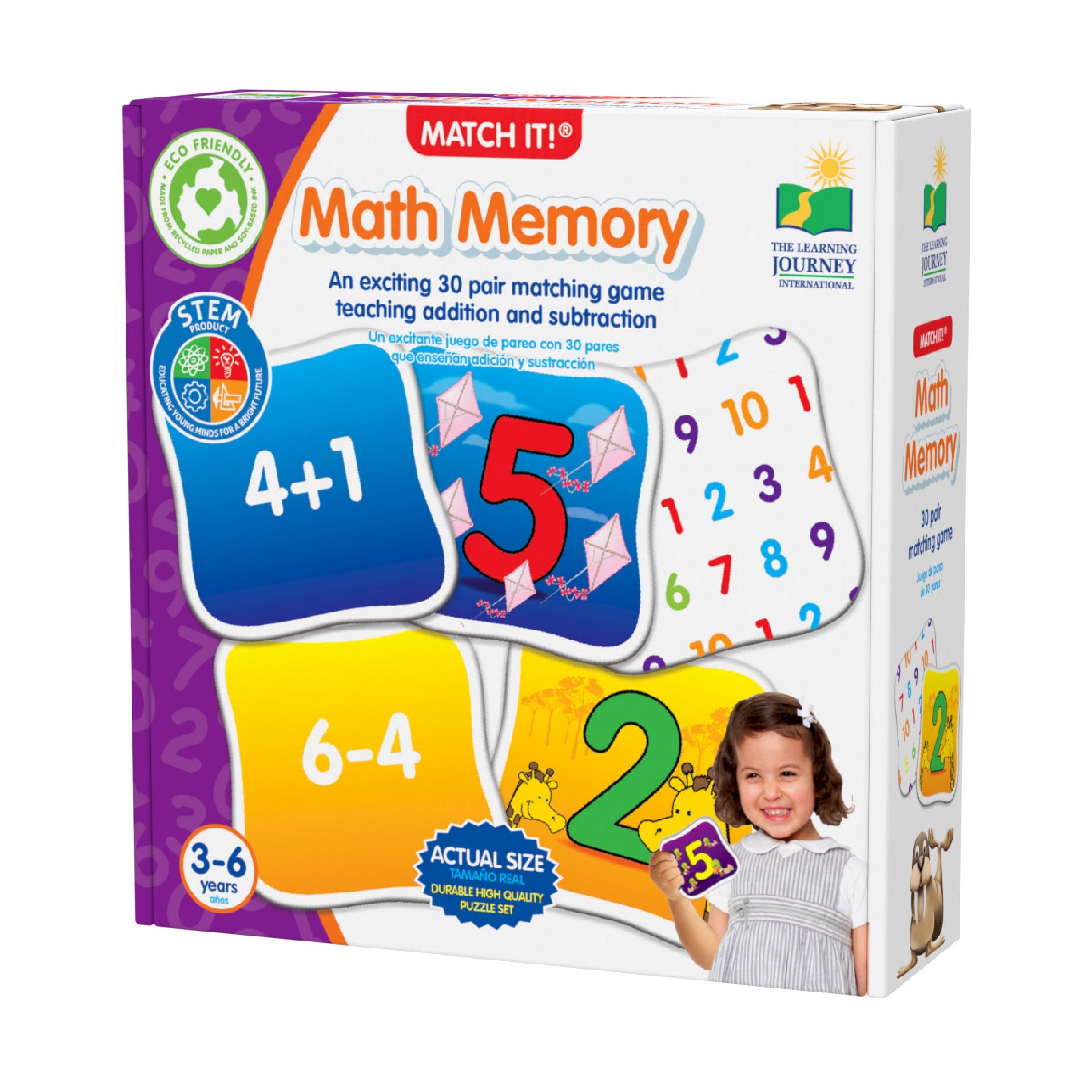  The Learning Journey Match It! - Math Memory - Multi-color - Bonton