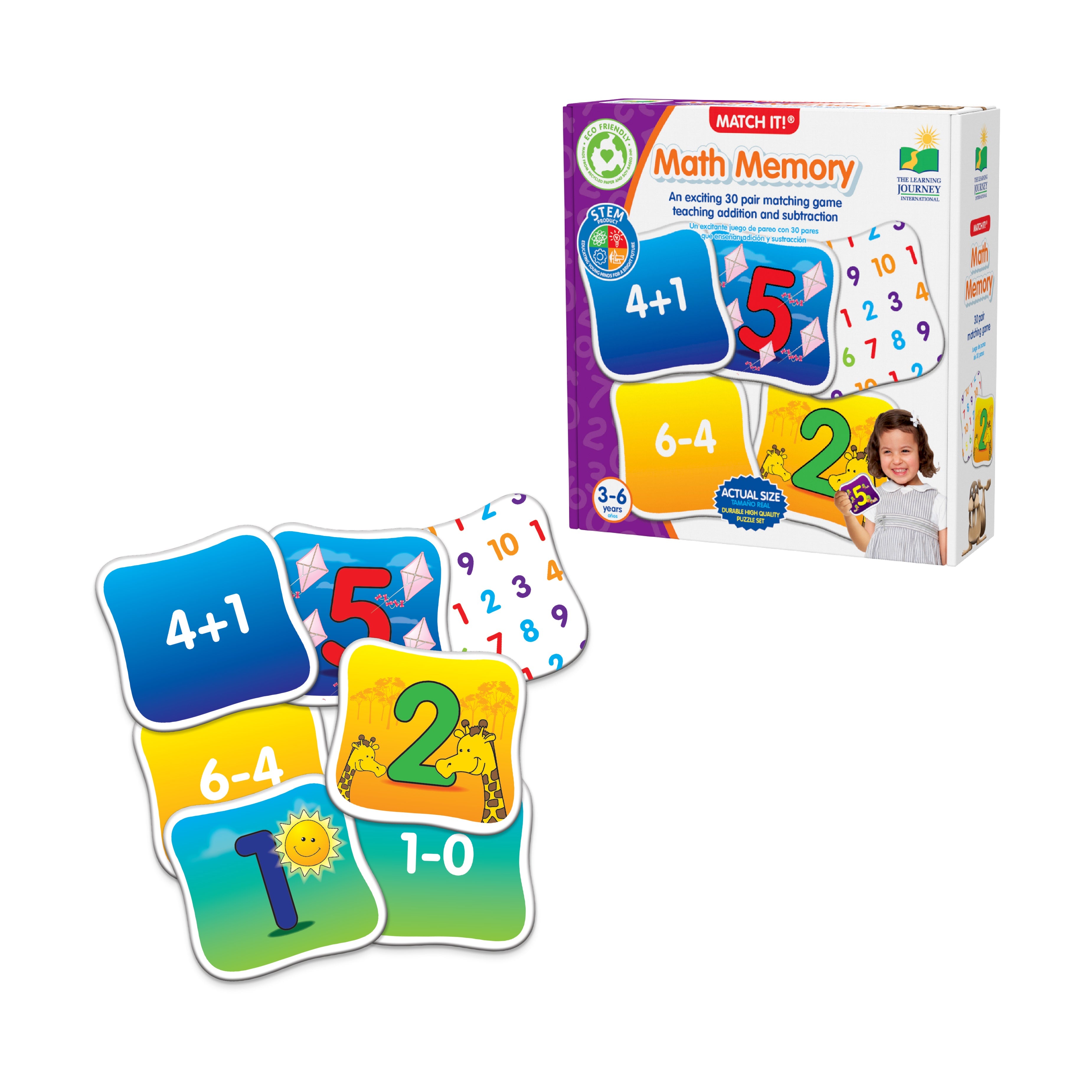  The Learning Journey Match It! - Math Memory - Multi-color - Bonton