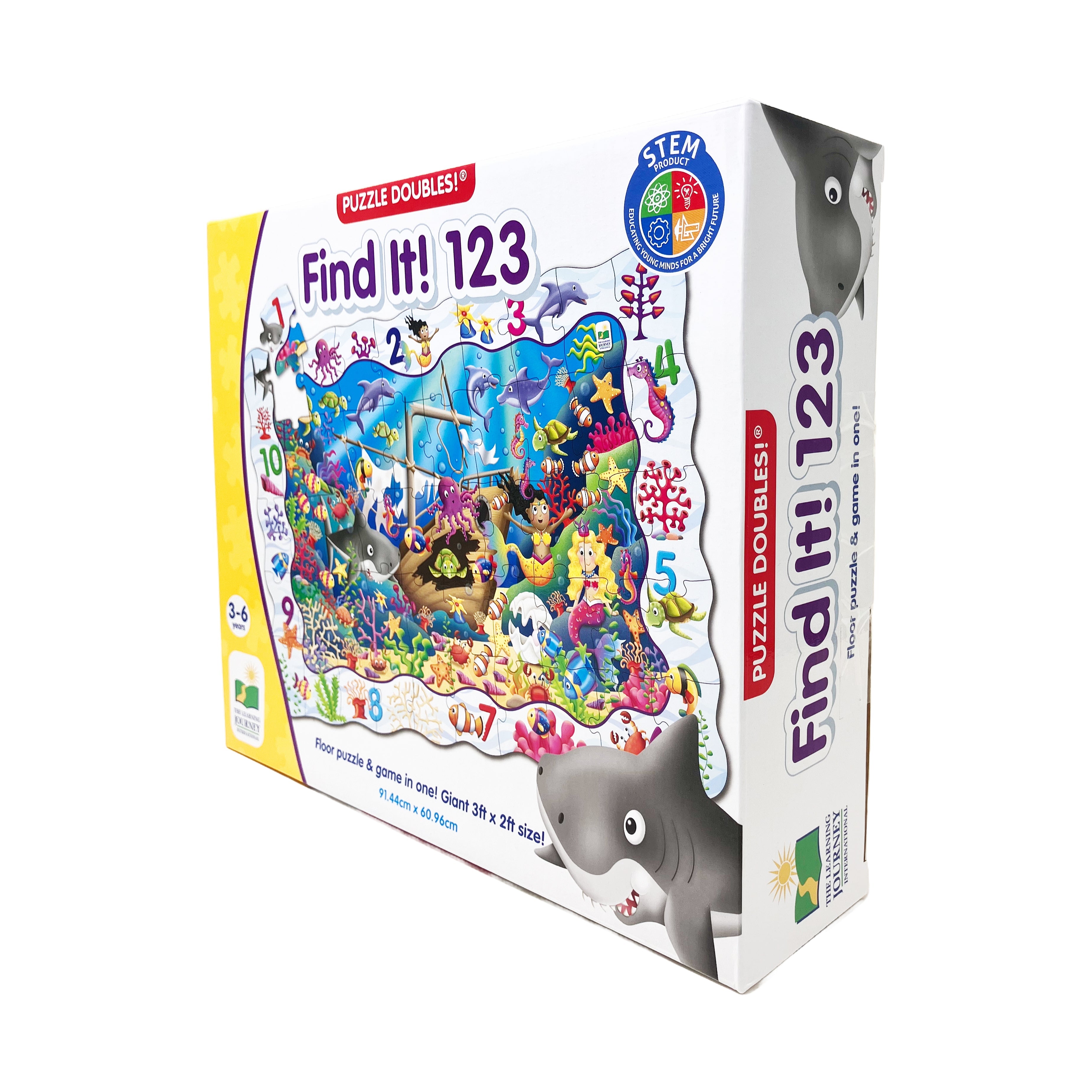  The Learning Journey Puzzle Doubles! - Find It! 123: 50 Pcs - Multi-color - Bonton