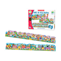 Puzzle-Doubles-ABC-and-123-Trains-60-Pcs-Multi-color-One-Size