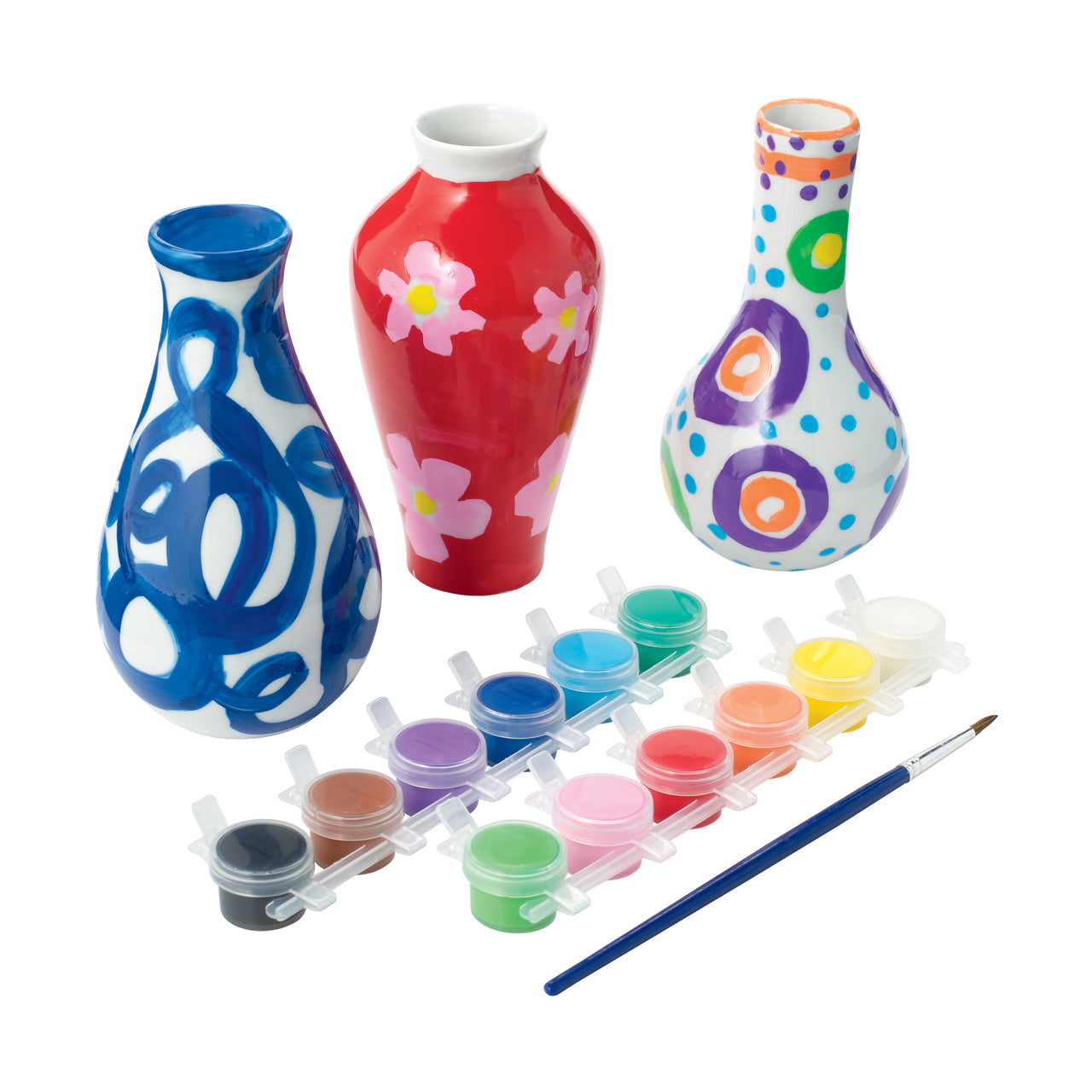  Paint Your Own Porcelain Vases - Multicolor - Bonton