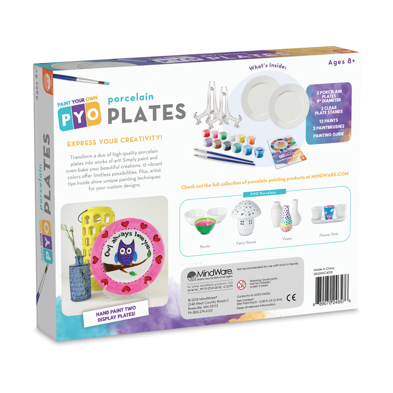  Paint Your Own Porcelain Plates - Multicolor - Bonton