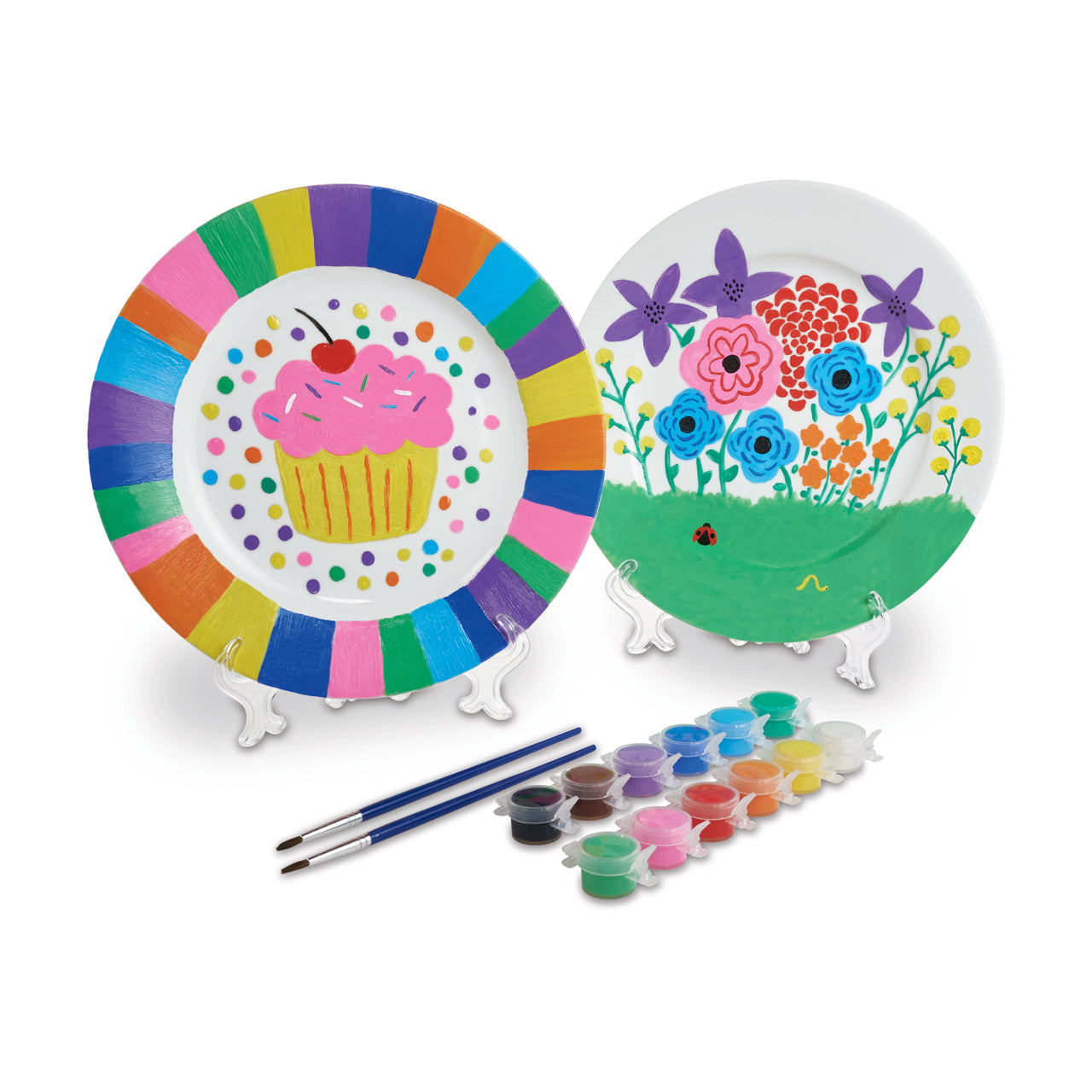  Paint Your Own Porcelain Plates - Multicolor - Bonton