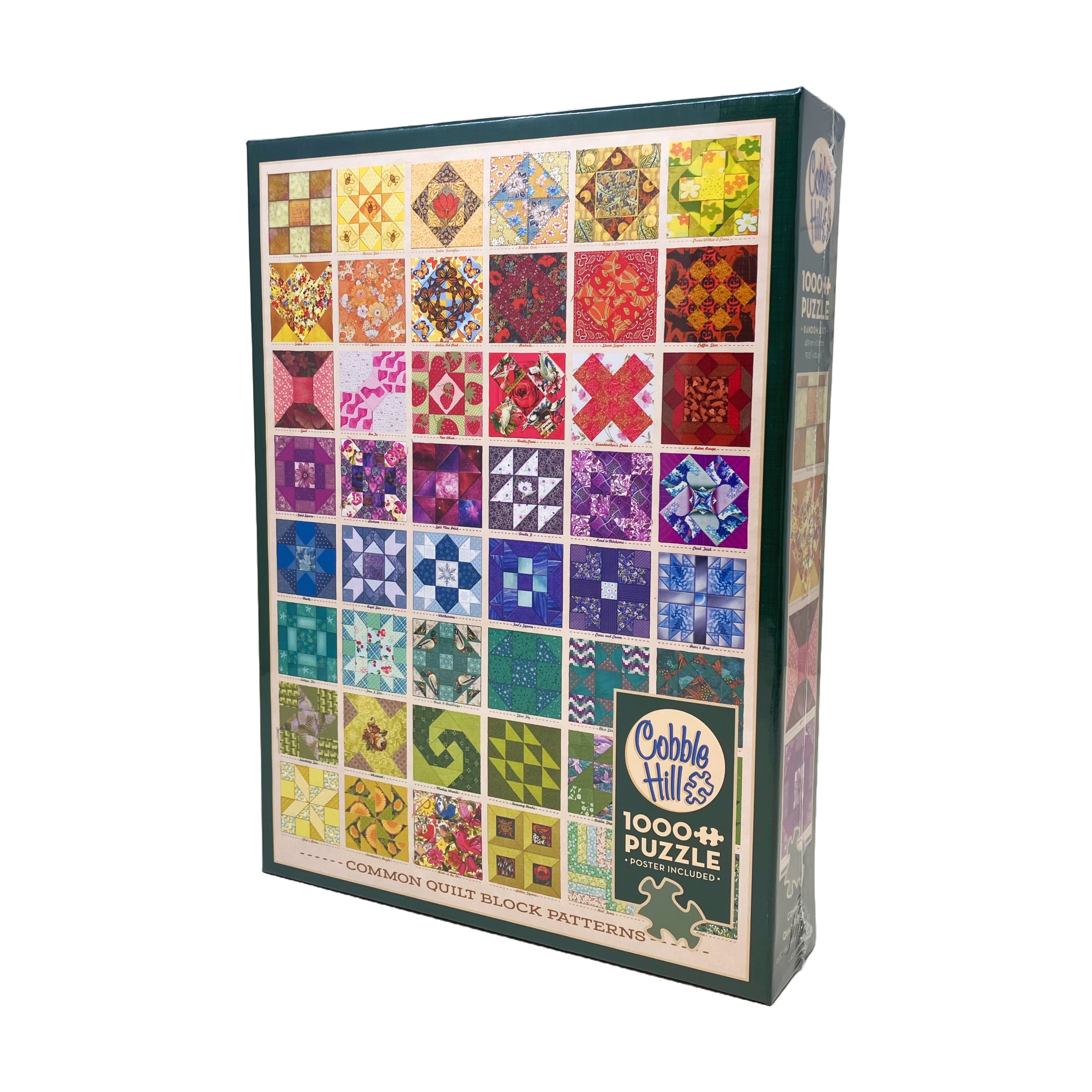  Cobble Hill Puzzle Company Common Quilt Blocks: 1000 Pcs - Multi-color - Bonton