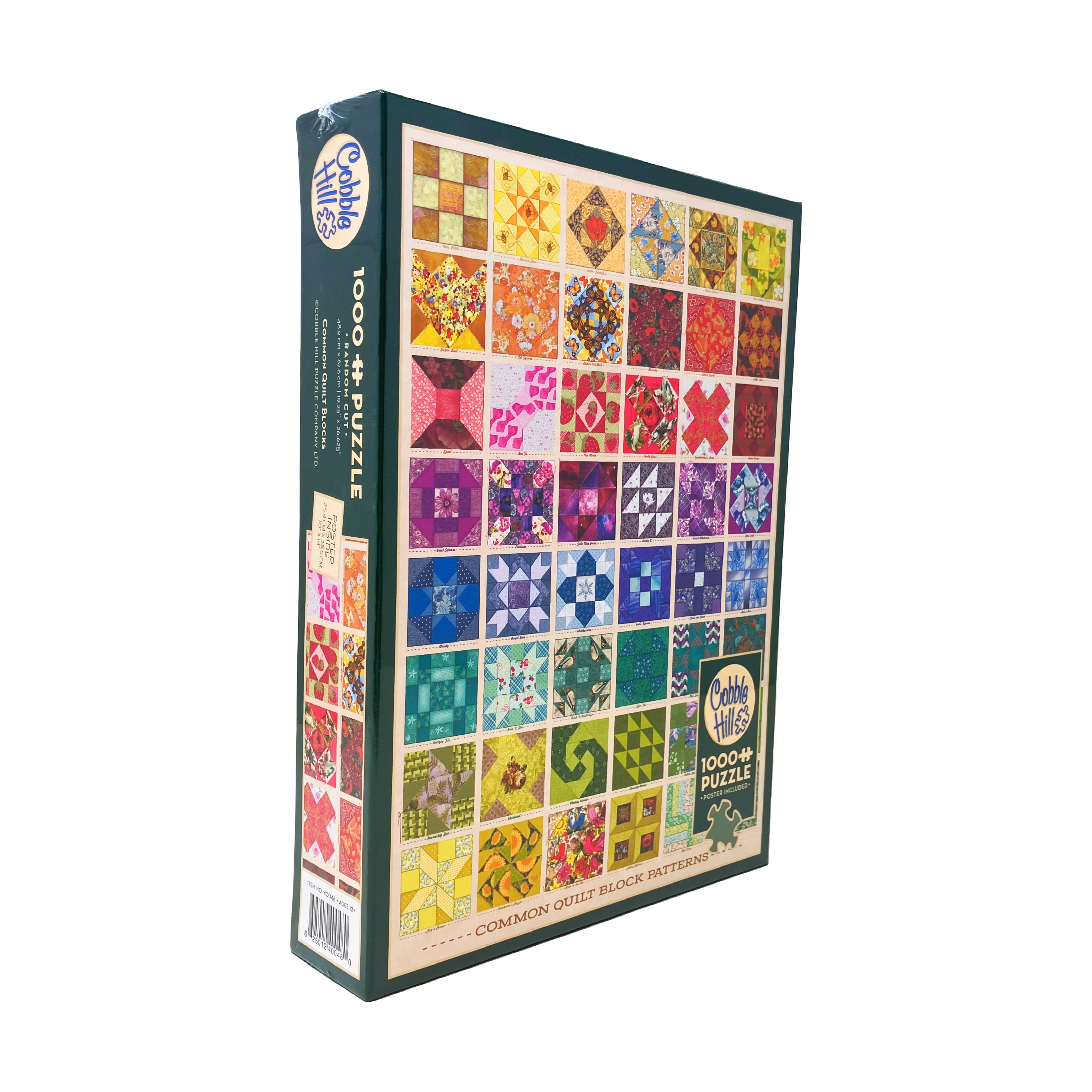  Cobble Hill Puzzle Company Common Quilt Blocks: 1000 Pcs - Multi-color - Bonton