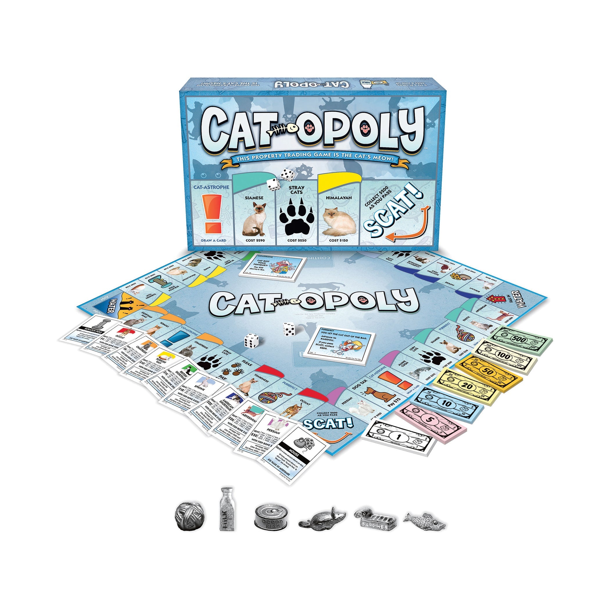  Cat-Opoly Board Game - Multi-color - Bonton