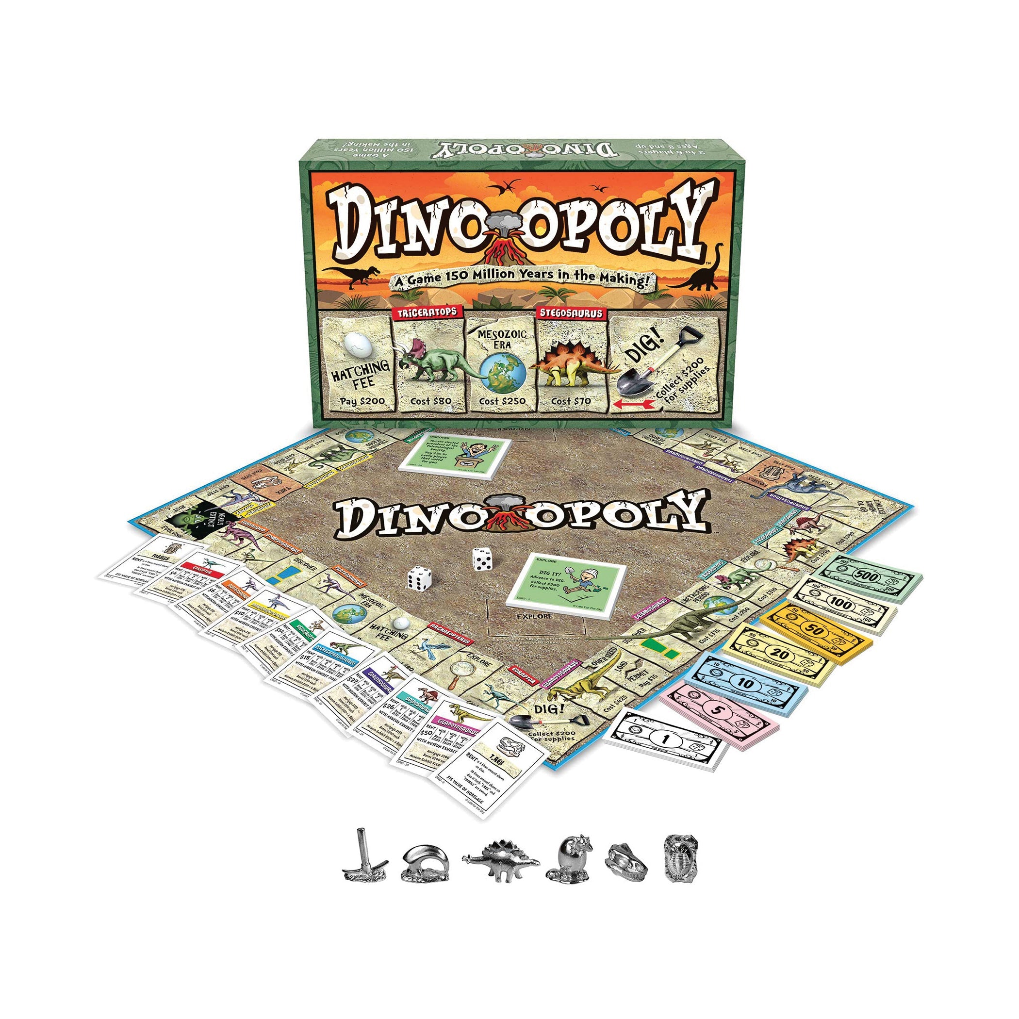  Dino-Opoly Board Game - Multi-color - Bonton