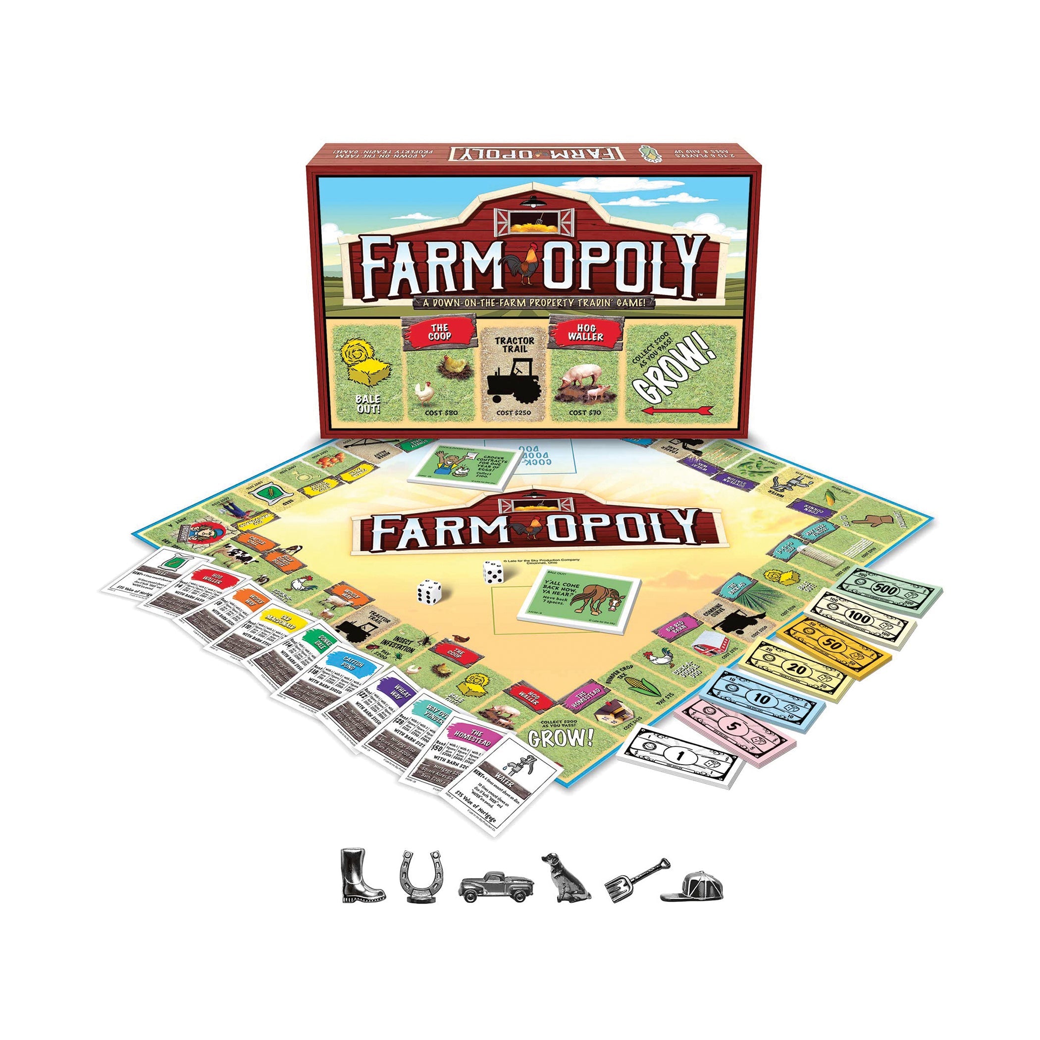  Farm-Opoly Board Game - Multi-color - Bonton