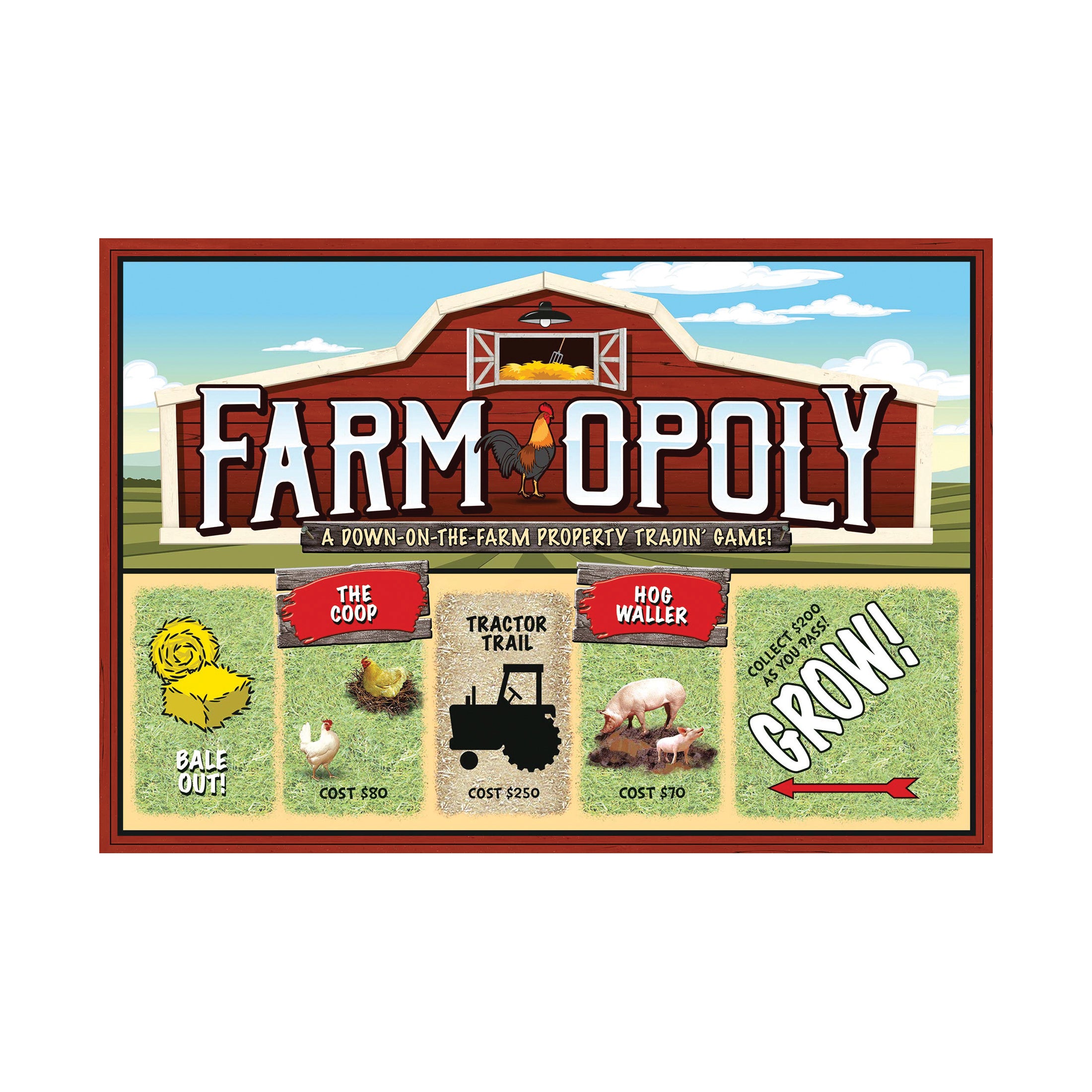  Farm-Opoly Board Game - Multi-color - Bonton