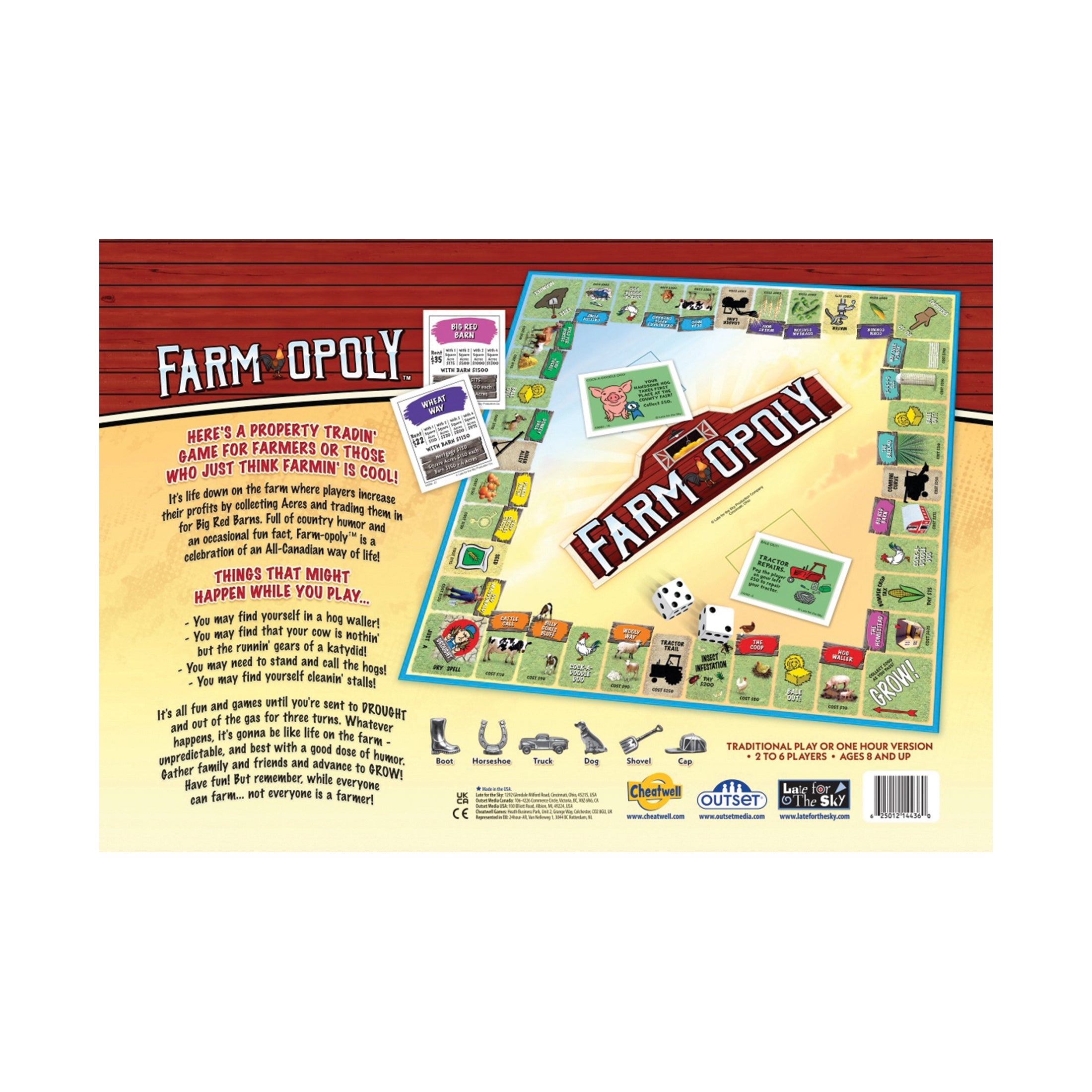  Farm-Opoly Board Game - Multi-color - Bonton