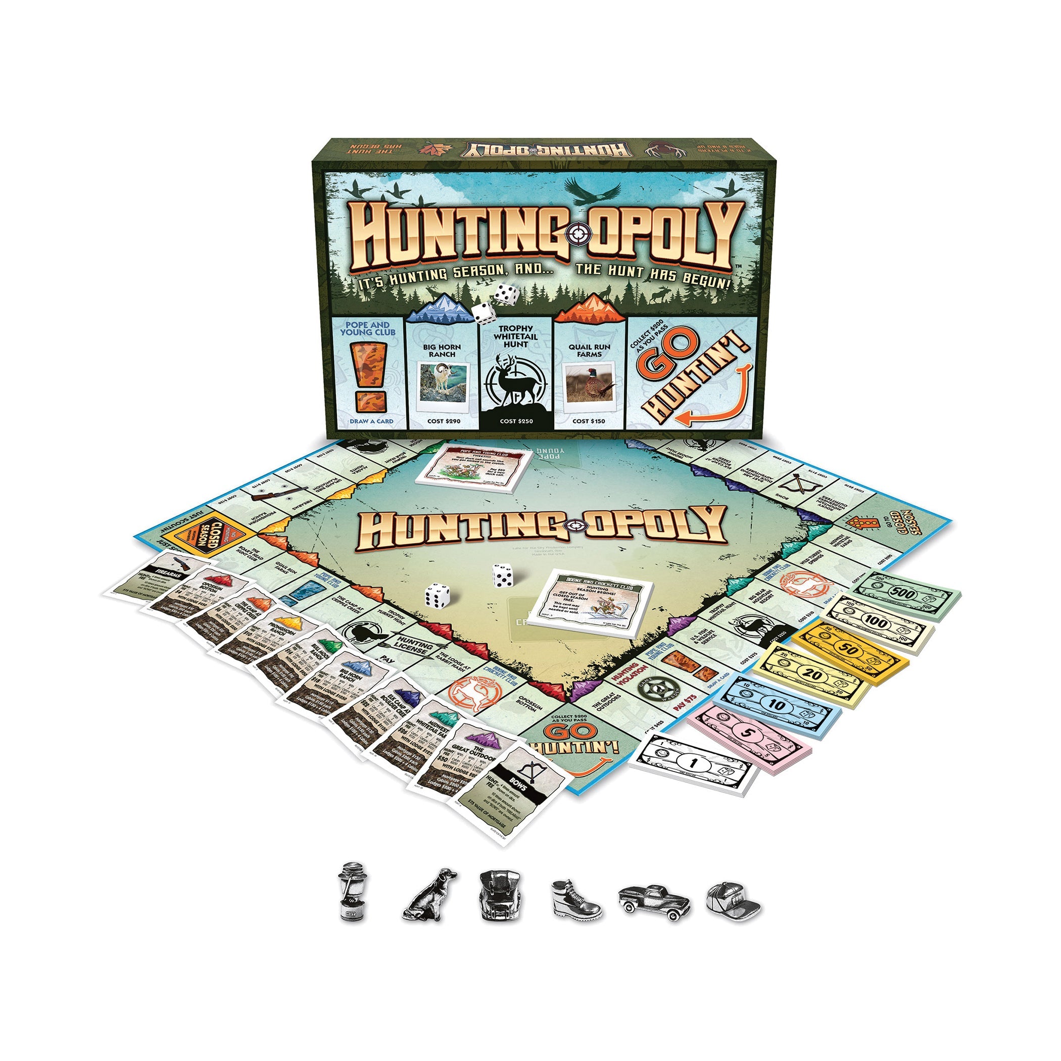  Hunting-Opoly Board Game - Multi-color - Bonton