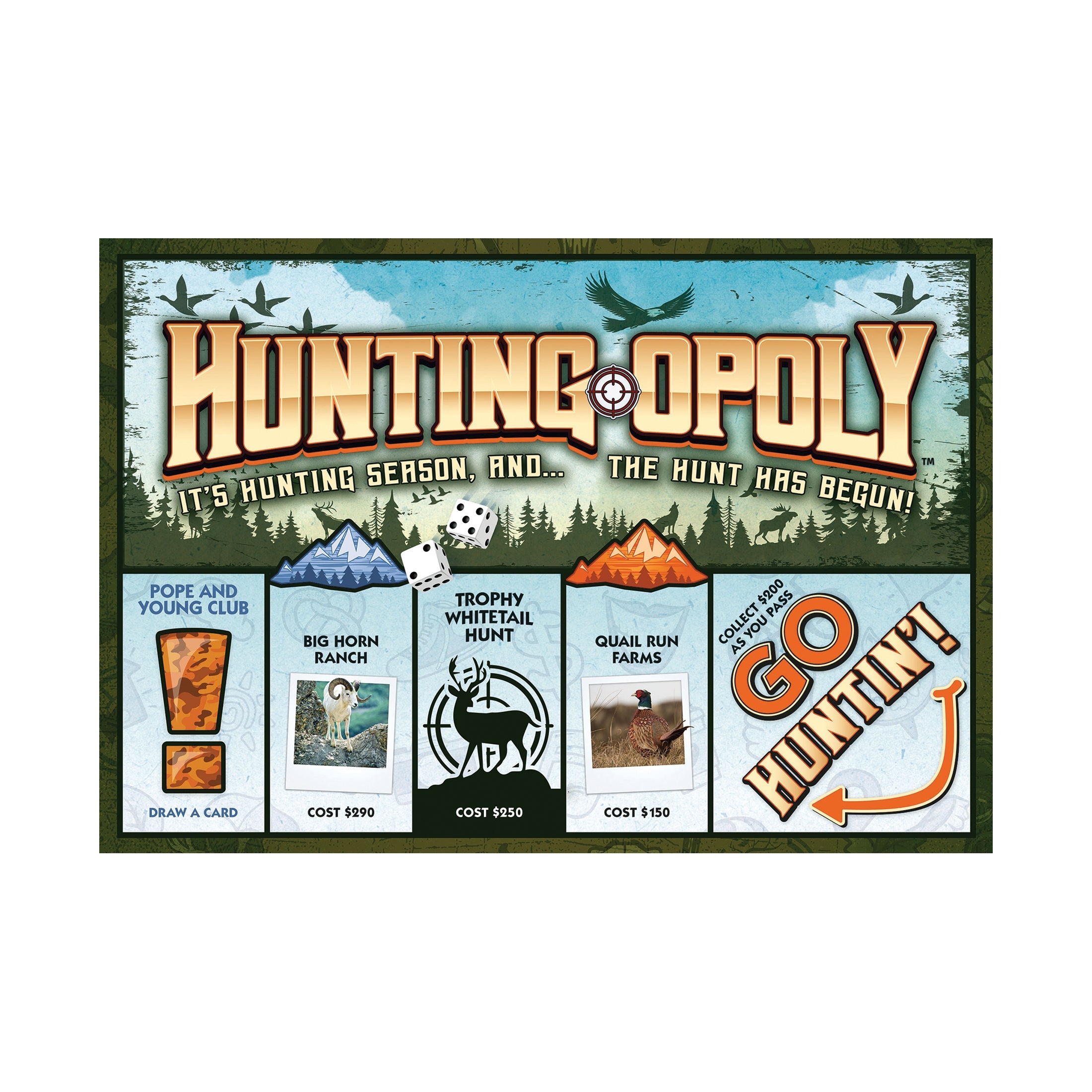  Hunting-Opoly Board Game - Multi-color - Bonton