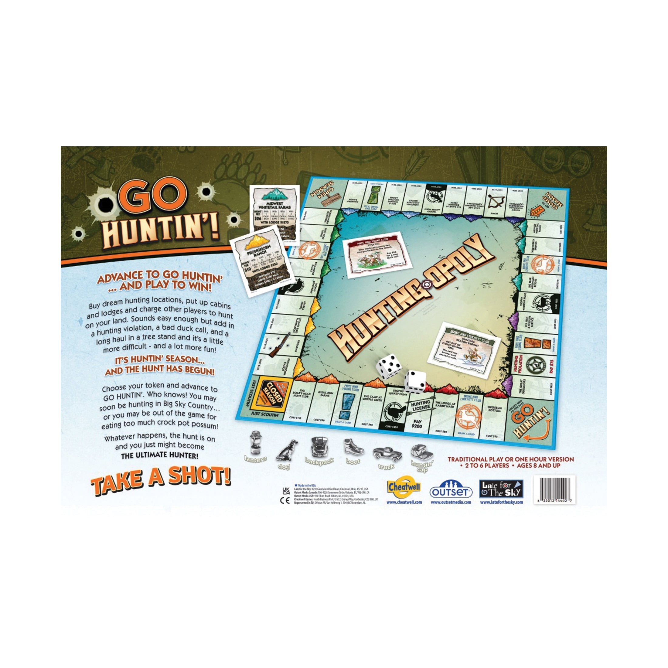  Hunting-Opoly Board Game - Multi-color - Bonton