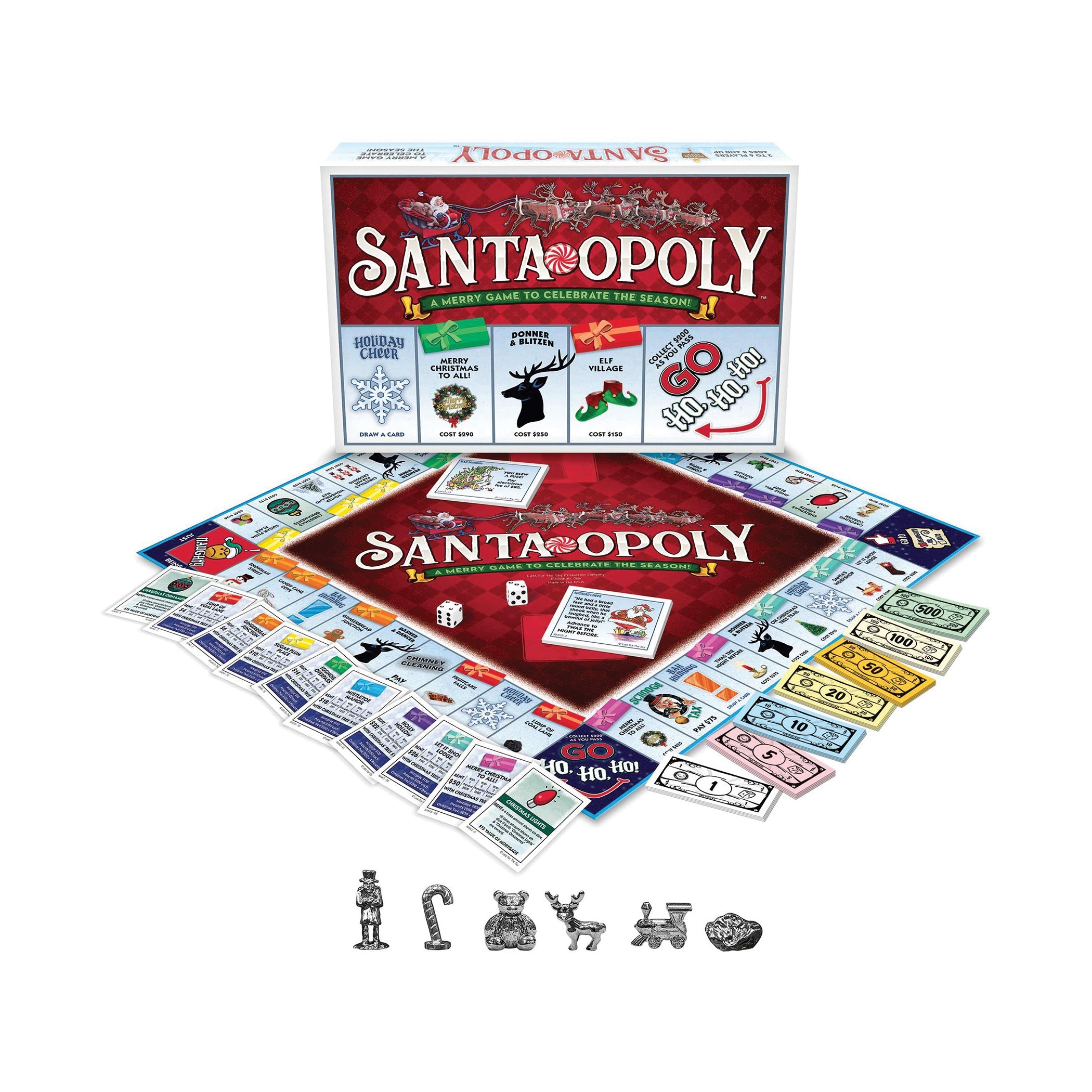  Santa-Opoly Board Game - Multi-color - Bonton