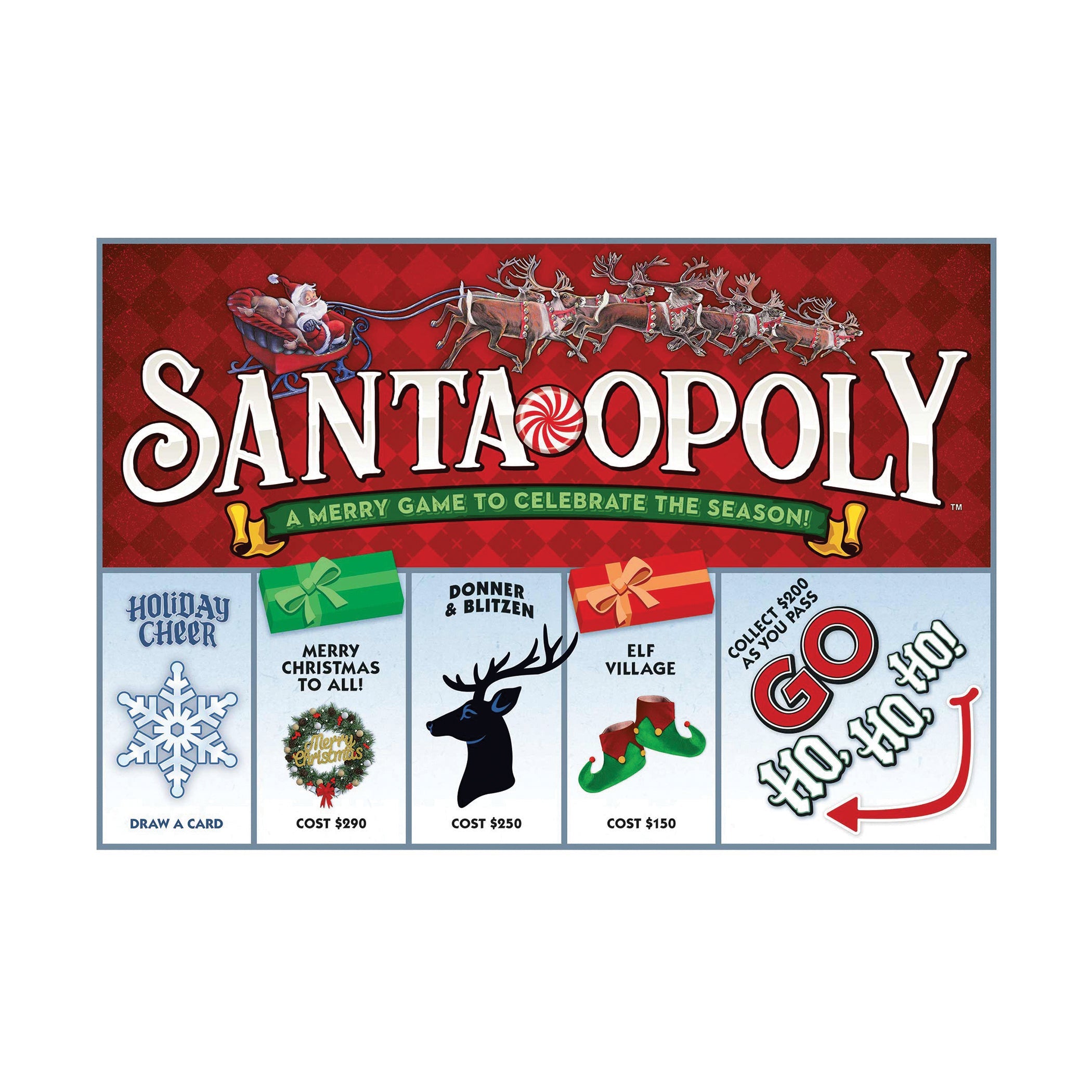  Santa-Opoly Board Game - Multi-color - Bonton