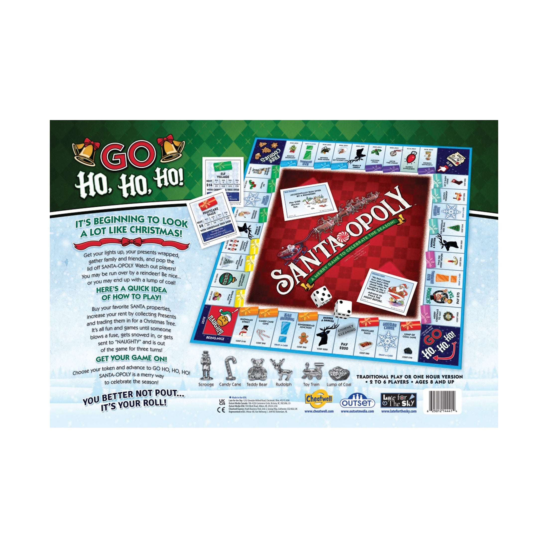  Santa-Opoly Board Game - Multi-color - Bonton