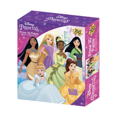 Disney-Princess-3D-Lenticular-Jigsaw-Puzzle-200-Pcs-Multi-color-One-Size