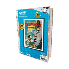 Walt-Disneys-Mickey-Mouse-Classic-in-"Ye-Olden-Days"-3D-Lenticular-Jigsaw-Puzzle-in-a-Collectible-Tin-Book-300-Pcs-Multi-color-One-Size