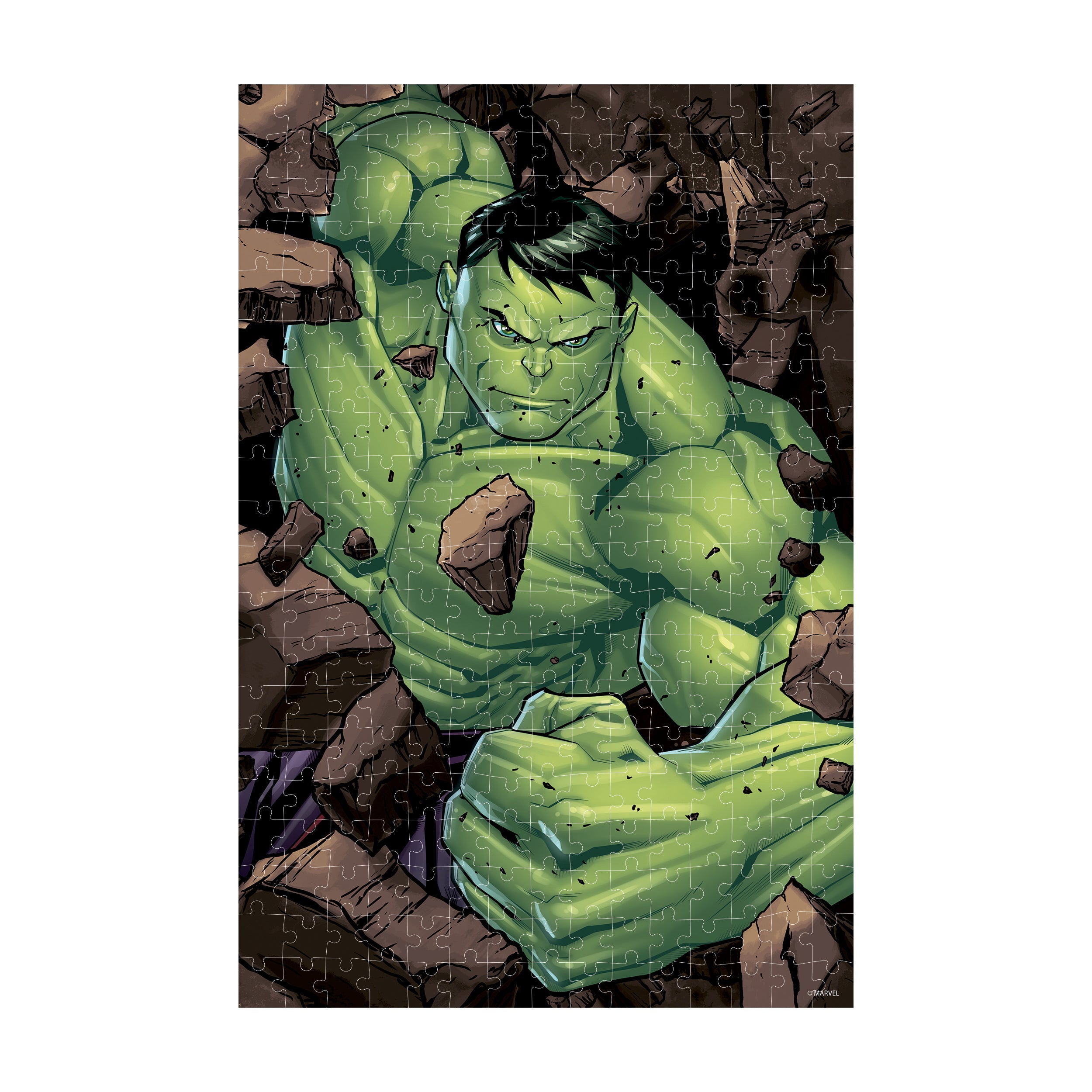  Prime 3D Marvel Avengers - The Incredible Hulk 3D Lenticular Jigsaw Puzzle in a Collectible Shaped Tin: 300 Pcs - Multi-color - Bonton