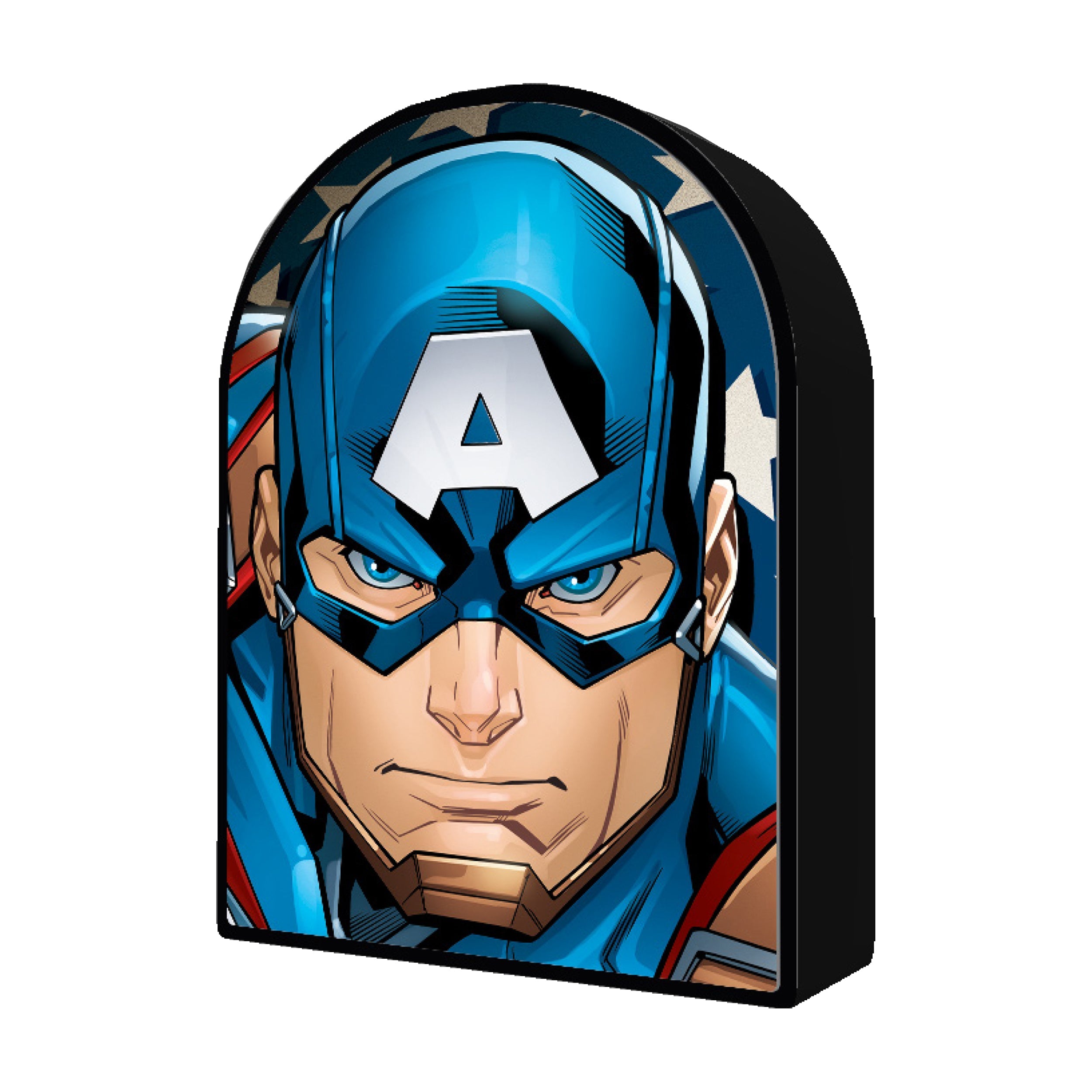  Prime 3D Marvel Avengers - Captain America 3D Lenticular Jigsaw Puzzle in a Collectible Shaped Tin: 300 Pcs - Multi-color - Bonton