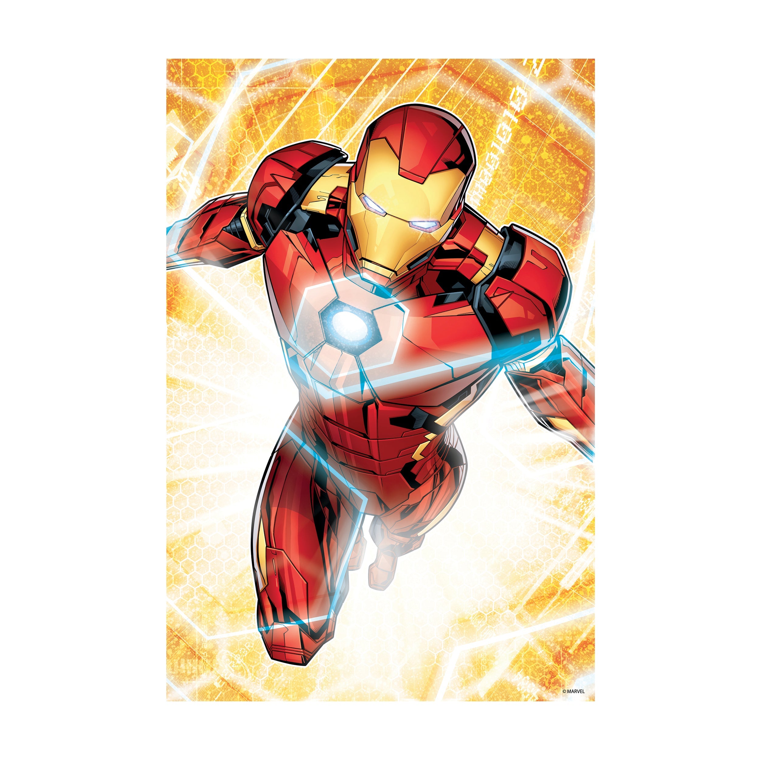  Prime 3D Marvel Avengers - Iron Man 3D Lenticular Jigsaw Puzzle in a Collectible Shaped Tin: 300 Pcs - Multi-color - Bonton