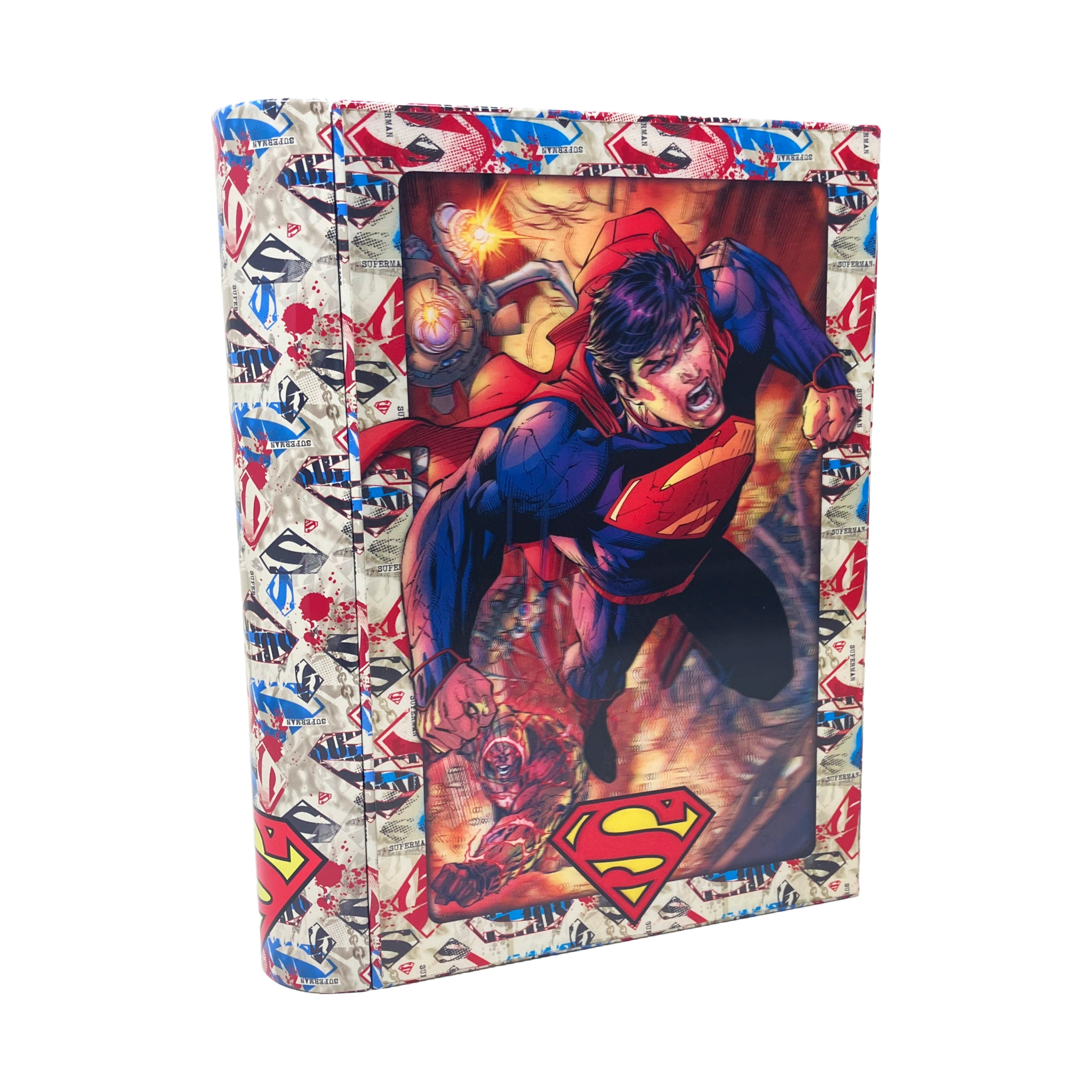  Prime 3D DC Comics - Superman 3D Lenticular Jigsaw Puzzle in a Collectible Tin Book: 300 Pcs - Multi-color - Bonton