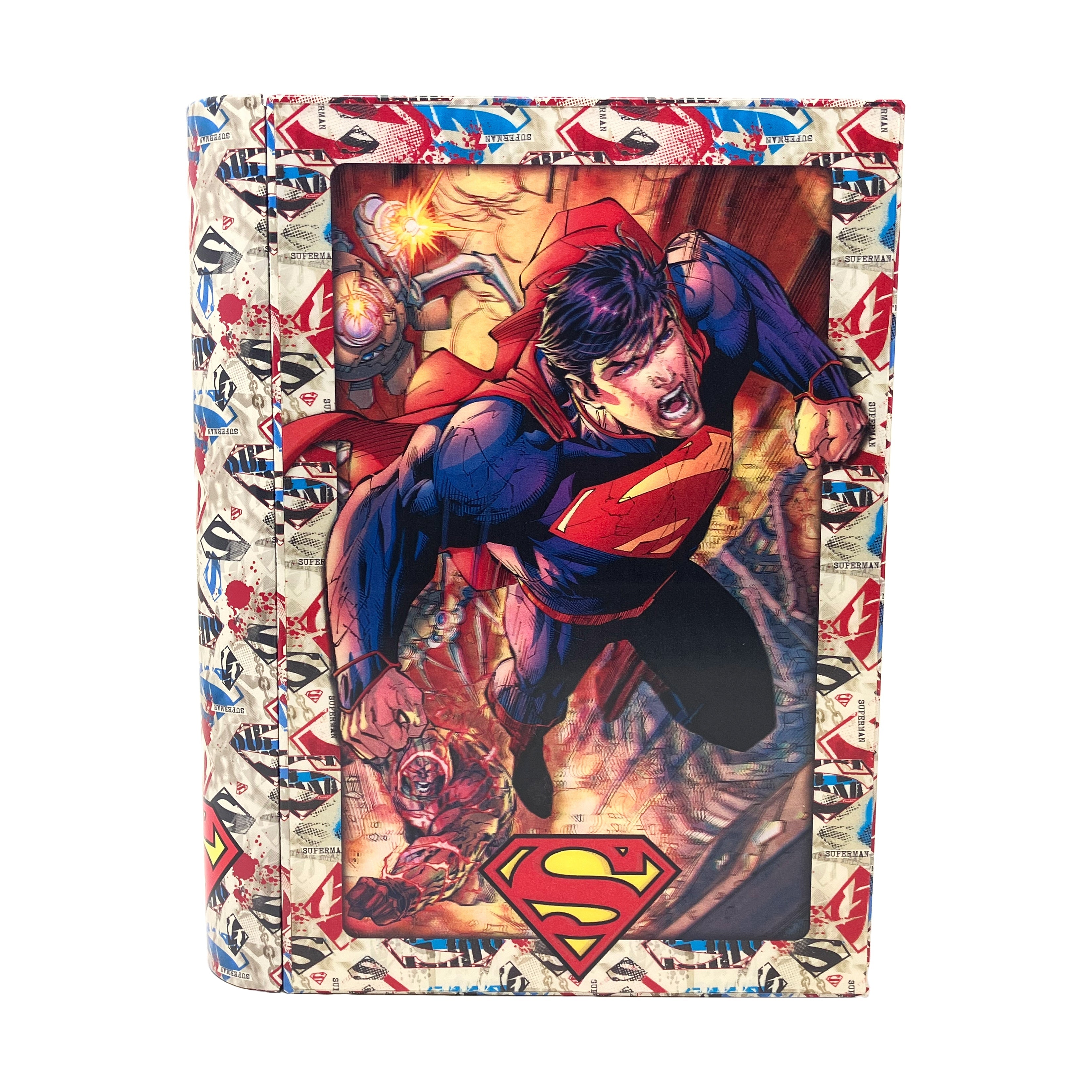  Prime 3D DC Comics - Superman 3D Lenticular Jigsaw Puzzle in a Collectible Tin Book: 300 Pcs - Multi-color - Bonton