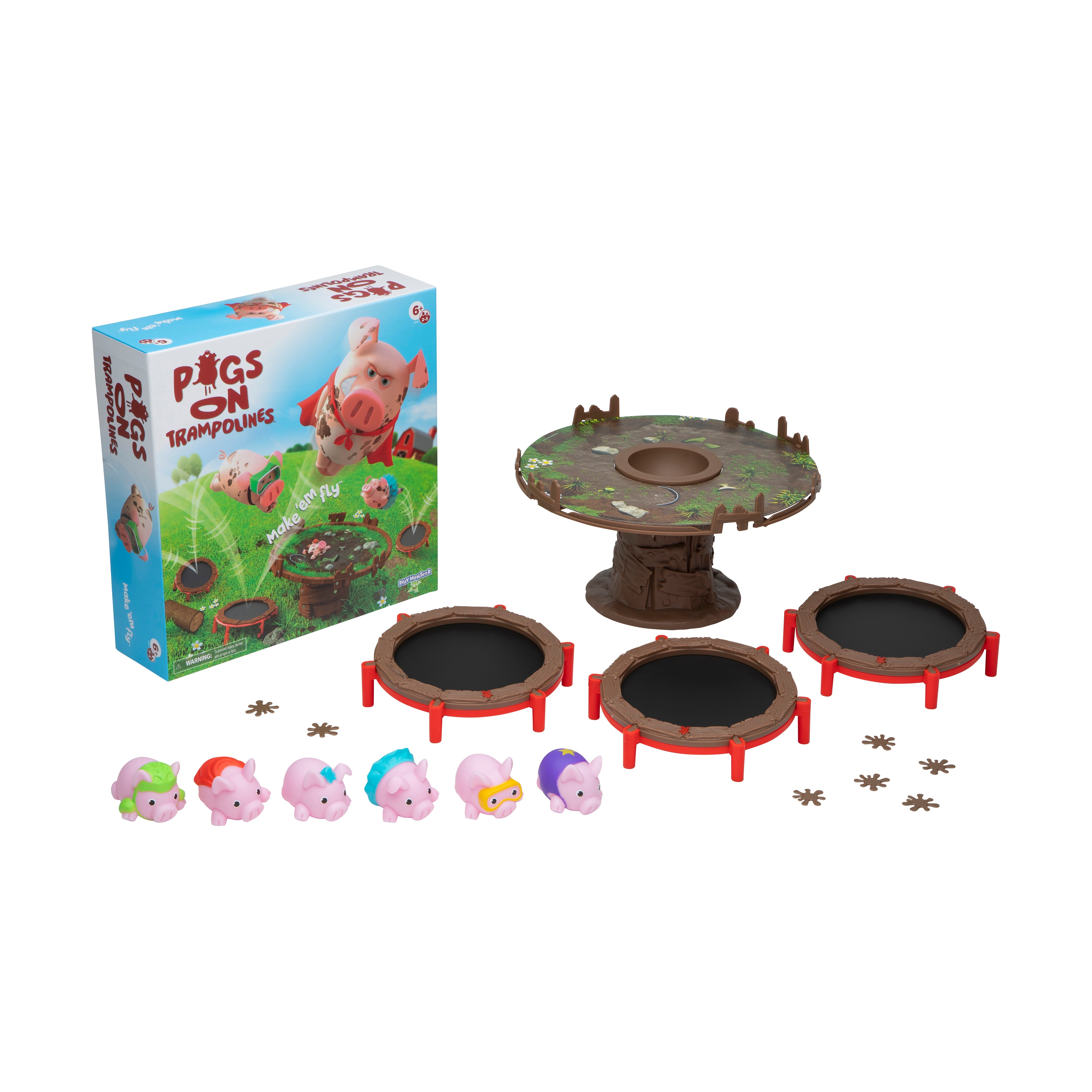  PlayMonster Pigs on Trampolines - Multi-color - Bonton